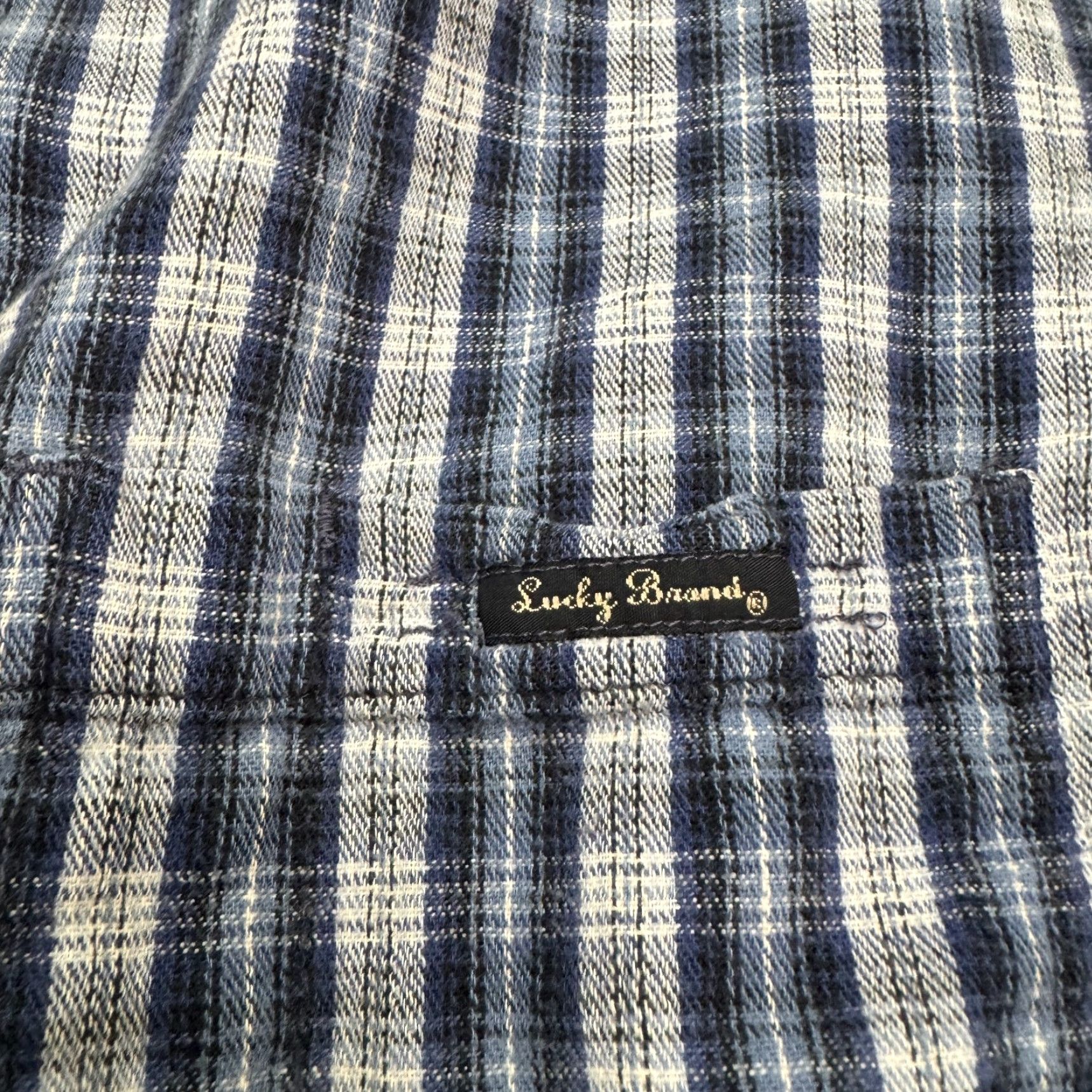 Lucky Brand VINTAGE Lucky Brand Plaid Flannel Shirt Mens Medium Blue Casual Western 90s Americana Size US M / EU 48-50 / 2 - 6 Thumbnail