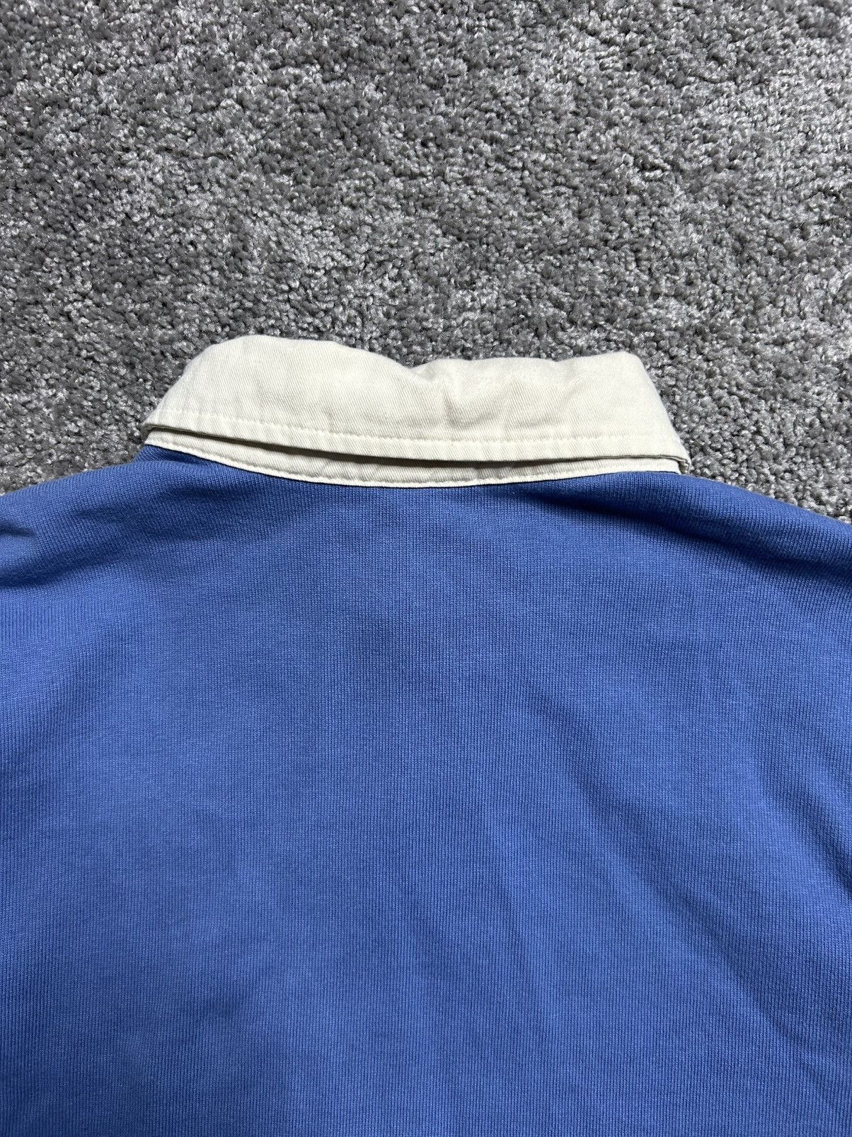 Lands' End Vintage 90s Lands End Rugby Long Sleeve Blue Blank Contrast Size US M / EU 48-50 / 2 - 7 Thumbnail
