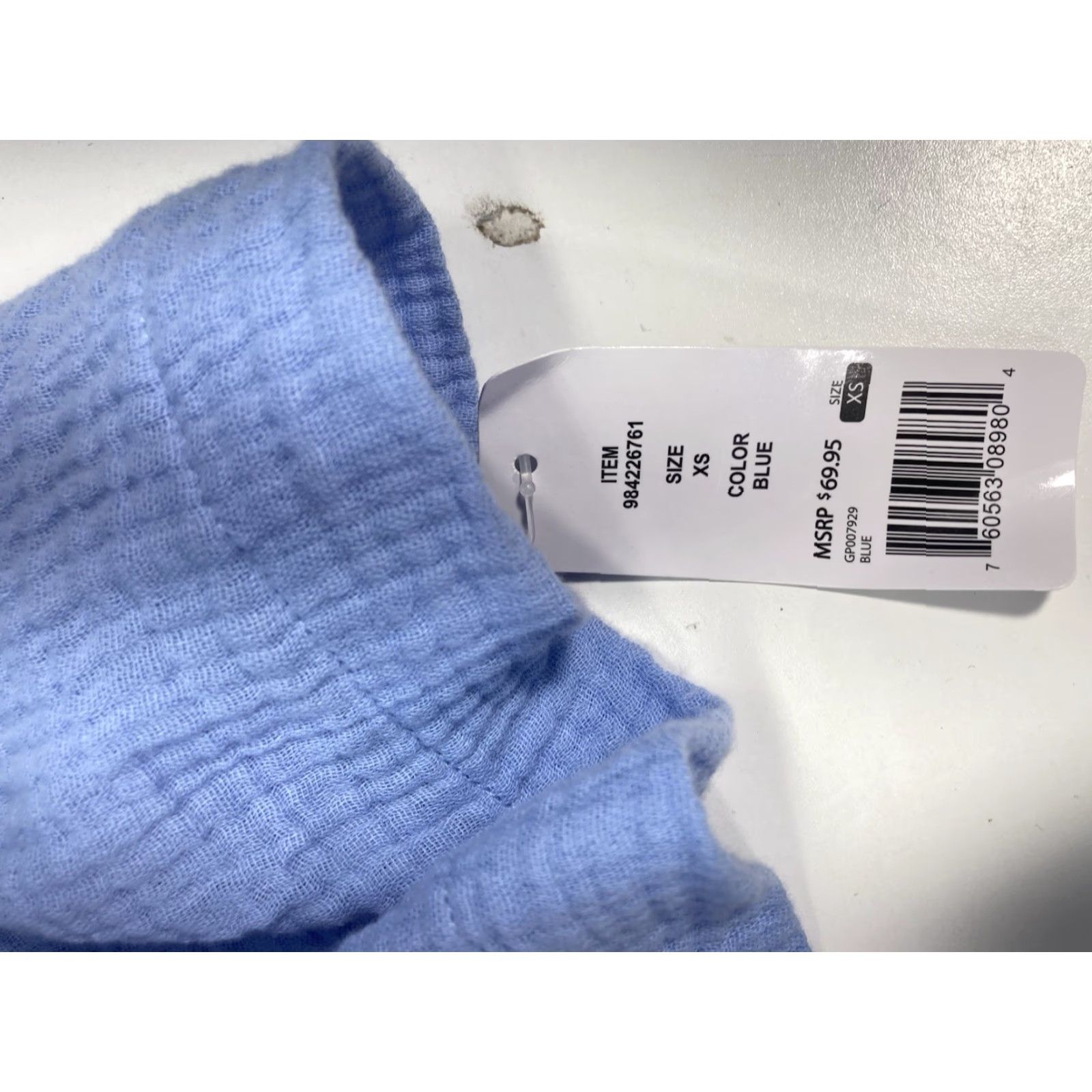 Gap Gap Dress Women XS Blue Short Sleeve Pockets Crinkled Gauze Tiered NWT Maxi Vintage: No, Gap, Regular, Cotton, 19 Across Chest 38 Shoulders to Waist Size 26" / US 2 / IT 38 - 4 Thumbnail
