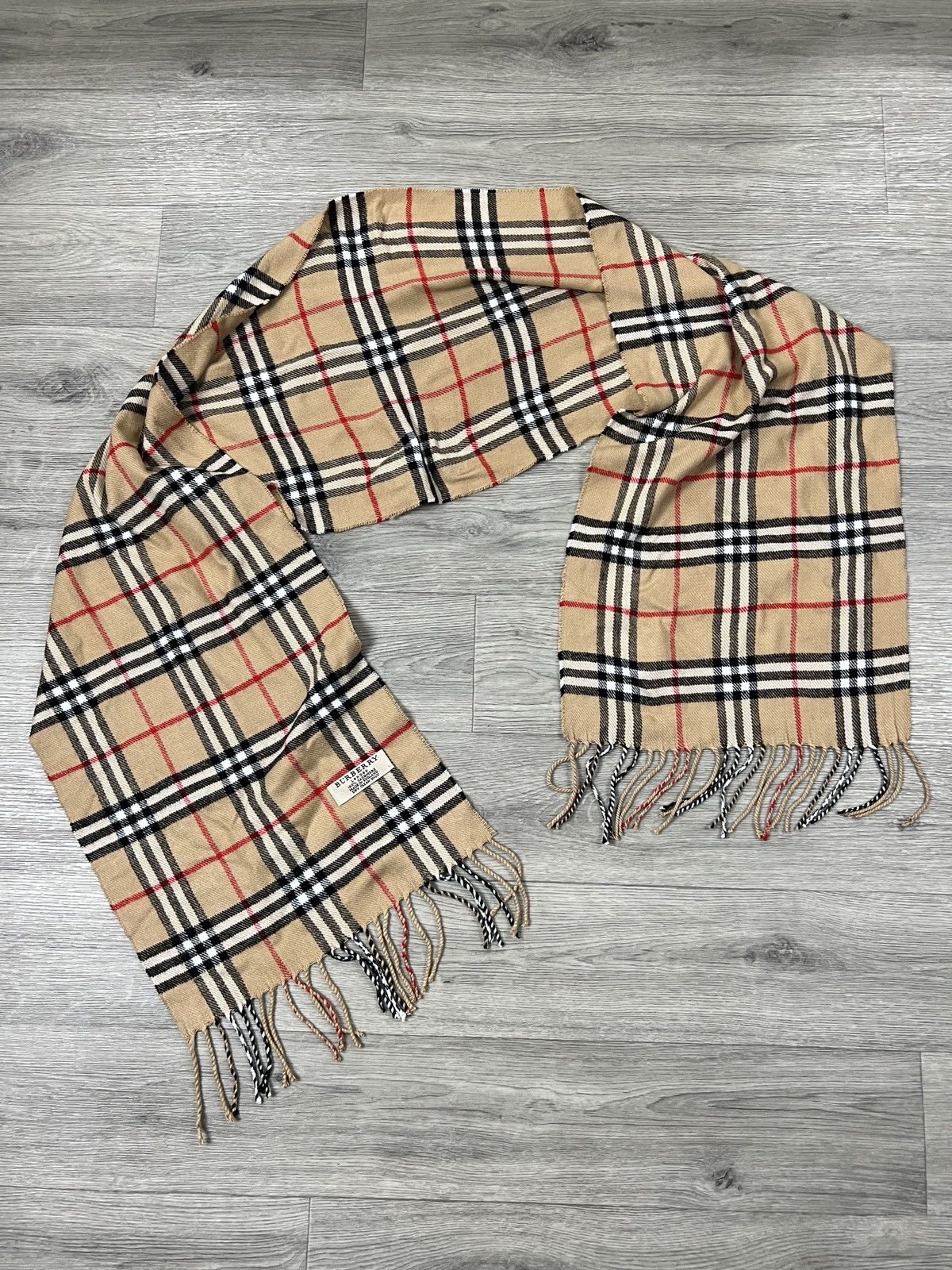 Burberry Burberry London 100% Cashmere Classic Check Scarf Size ONE SIZE - 5 Thumbnail
