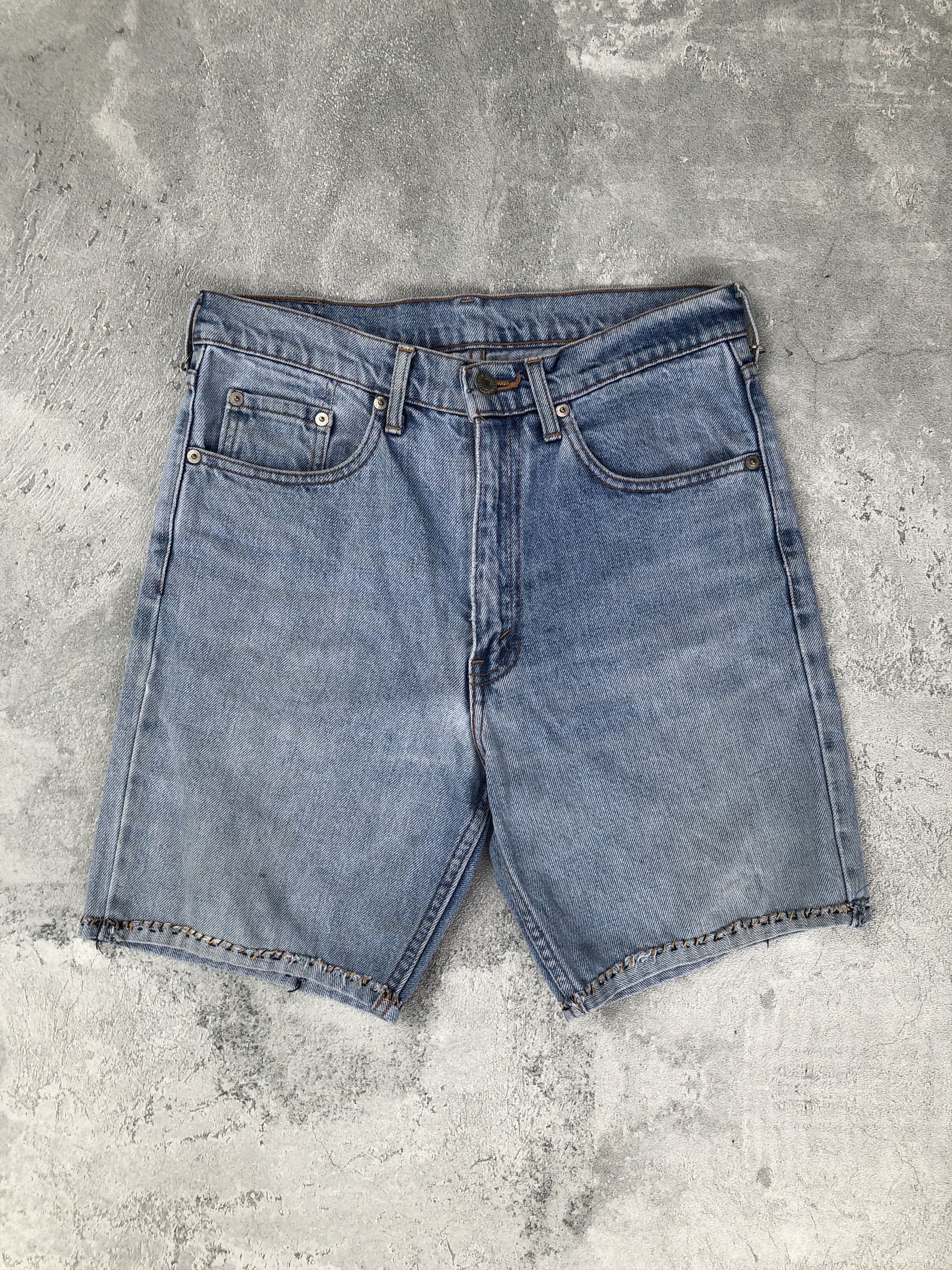 Levi's × Vintage Vintage Levis Short Pants Light Wash Distressed Style Size US 32 / EU 48 - 1 Thumbnail