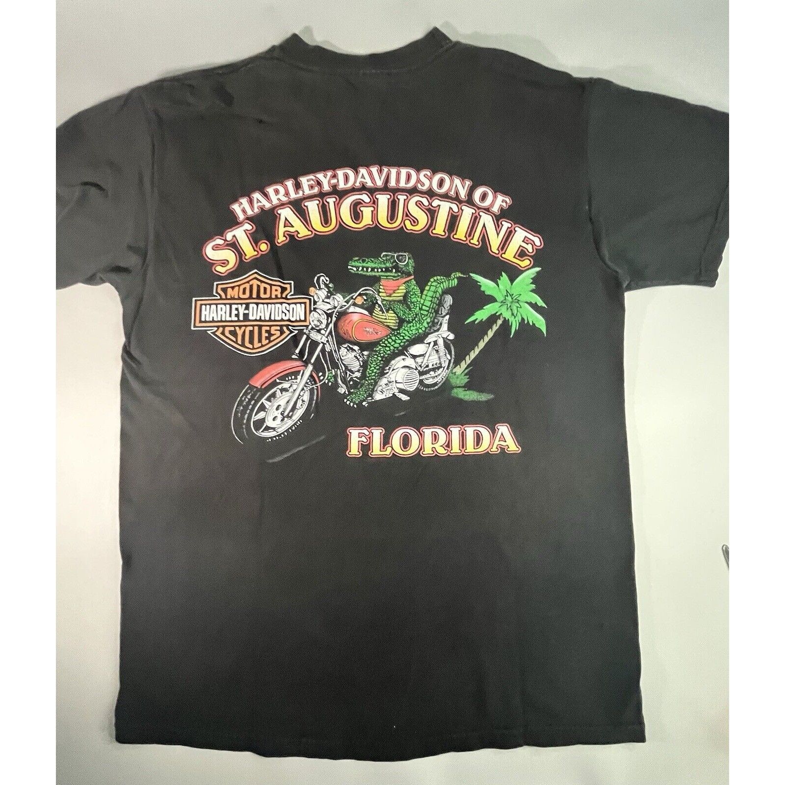 Harley Davidson Harley Davidson St, Augustine FL T-shirt Black Gator on Cycl Size US M / EU 48-50 / 2 - 2 Thumbnail