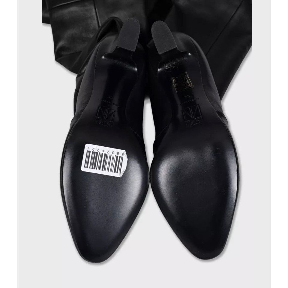 Tamara Mellon Tamara Mellon Black Leather Knee-High Boots - Size 39 Size US 8 / IT 38 - 5 Thumbnail