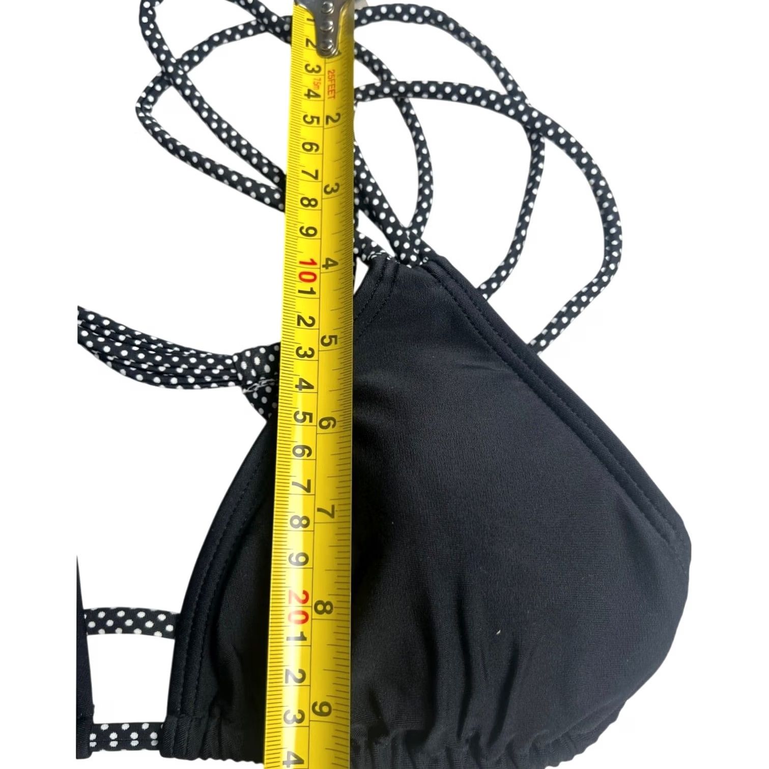 Vintage Damsel Black Bikini Top Shoulder Strap Swim Medium M Womens Size M / US 6-8 / IT 42-44 - 6 Thumbnail