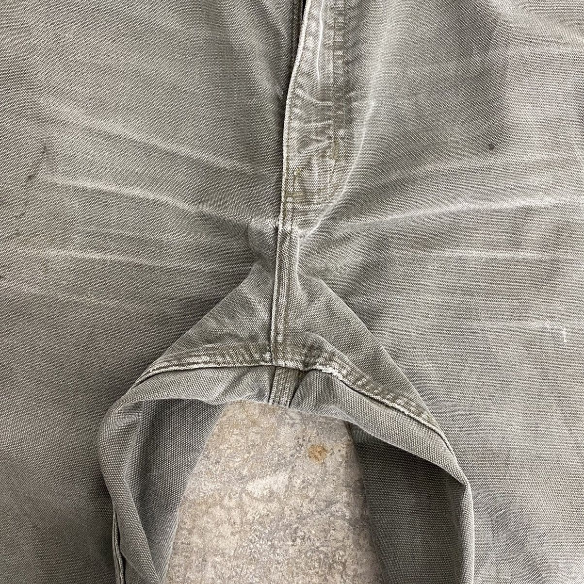 Carhartt VTG Carhartt Faded Moss Green Ripped Carpenter Pants Size US 37 - 15 Thumbnail