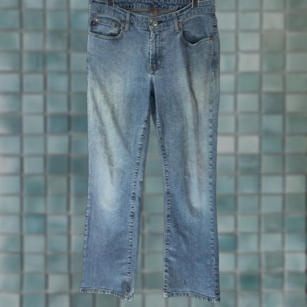 Ralph Lauren Ralph Lauren Jeans Womens Casual Flat Front Straight Blue Denim Size 8 - 31 Inseam 5-Pocket Belt Loops Regular Rise Mid Size 30" / US 8 / IT 44 - 1 Thumbnail