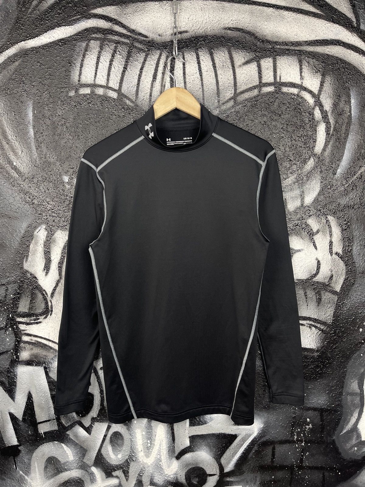 Under Armour Under Armour ColdGear Black Compression Mock Long Sleeve Active Shirt Size L Size US L / EU 52-54 / 3 - 2 Thumbnail