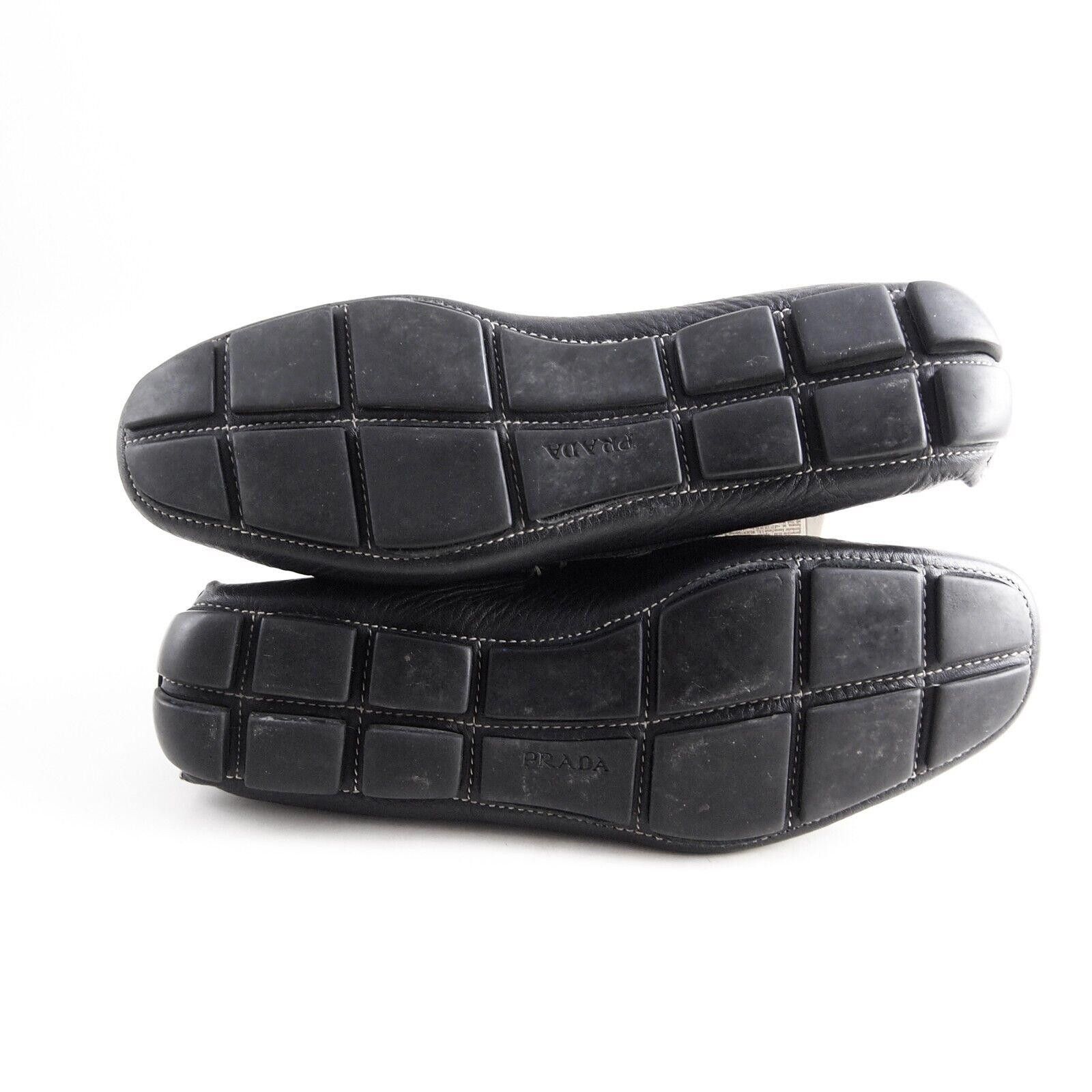 Prada Prada Driving Penny Loafers Black Leather Mens EU 43 US 10 Size US 10 / EU 43 - 8 Thumbnail