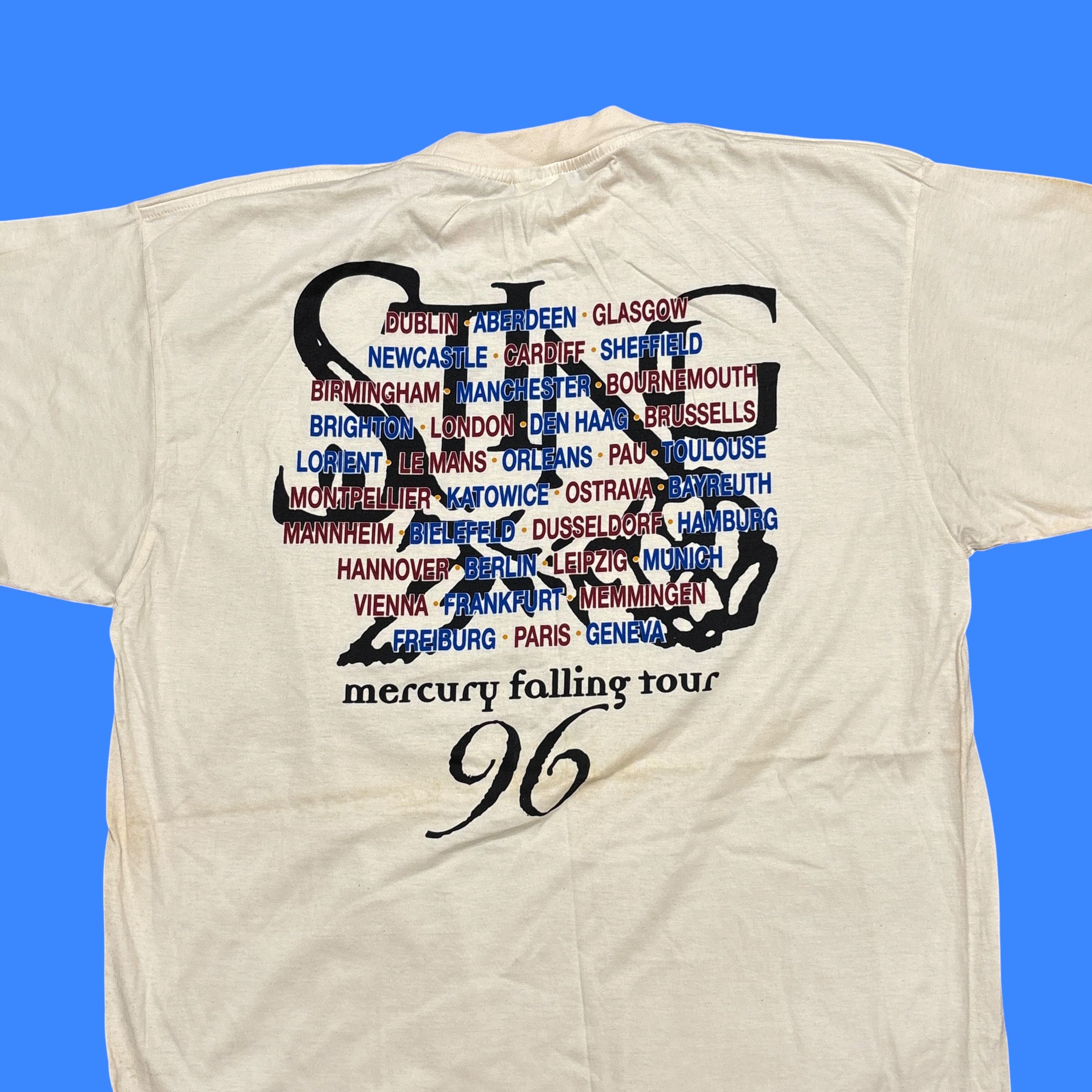 Band Tees Vintage Sting Shirt 90s Tour Concert Merch Rock Band Tee Size US XL / EU 56 / 4 - 12 Thumbnail