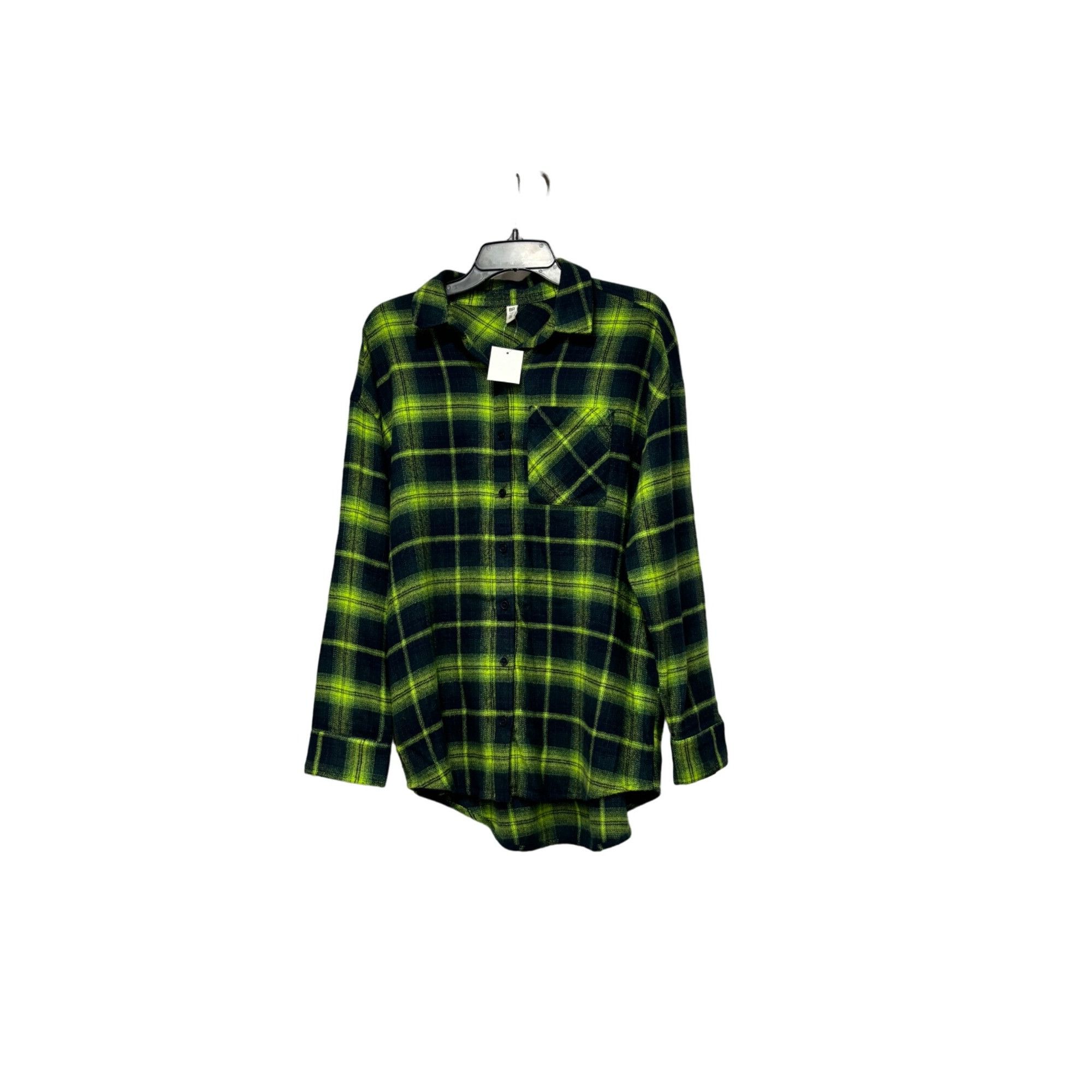 Other BP. Boyfriend Plaid Button-up Shirt in Navy-Green Jess Plaid Size XS / US 0-2 / IT 36-38 - 8 Thumbnail