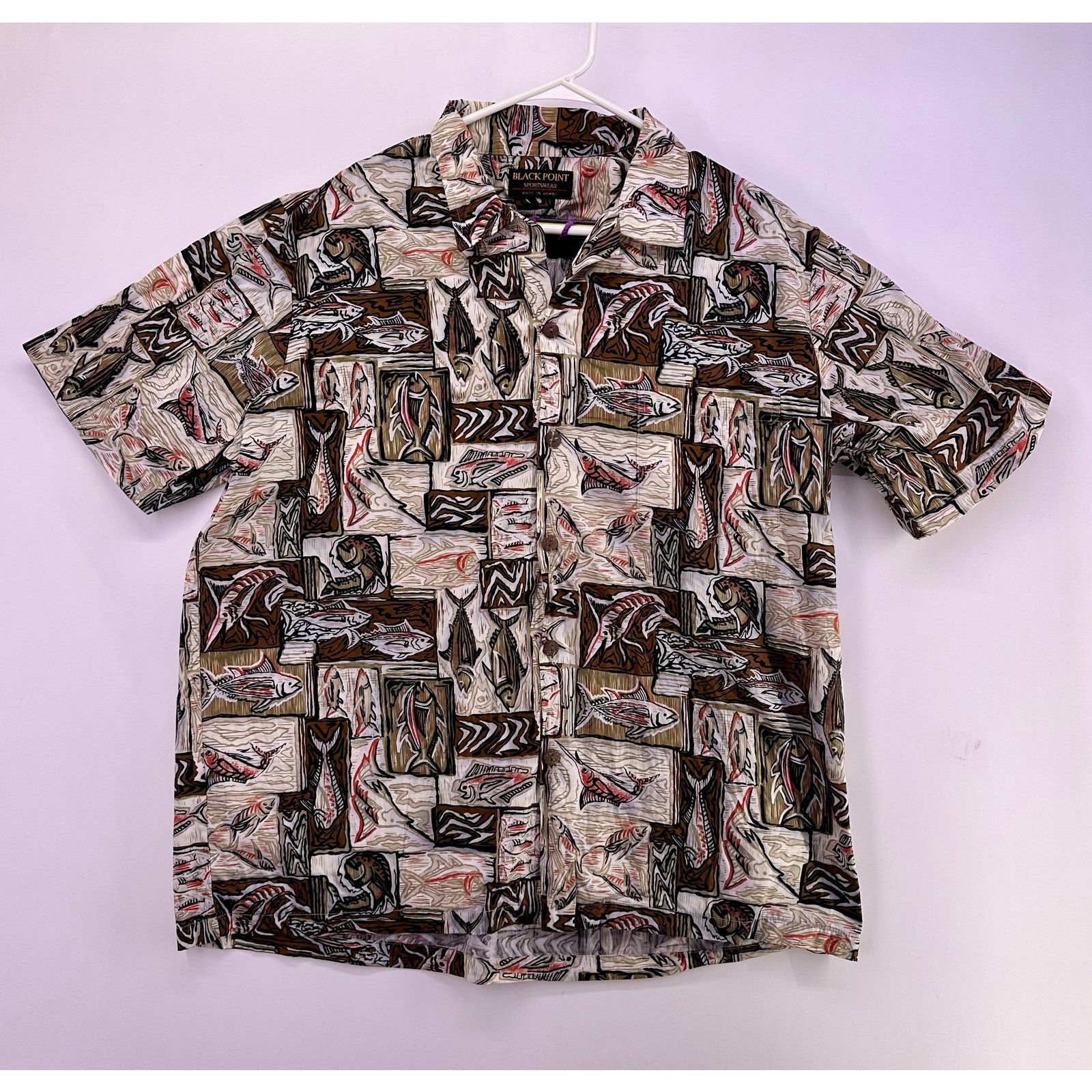 & Other Stories Tuna Fishing Theme Black Point Button Down Shirt Size XL Size US XL / EU 56 / 4 - 1 Thumbnail