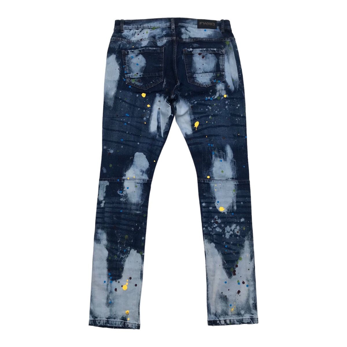 Other FWRD Distressed Bleached Streetwear Paint Splash Denim Pants Size US 35 - 10 Thumbnail