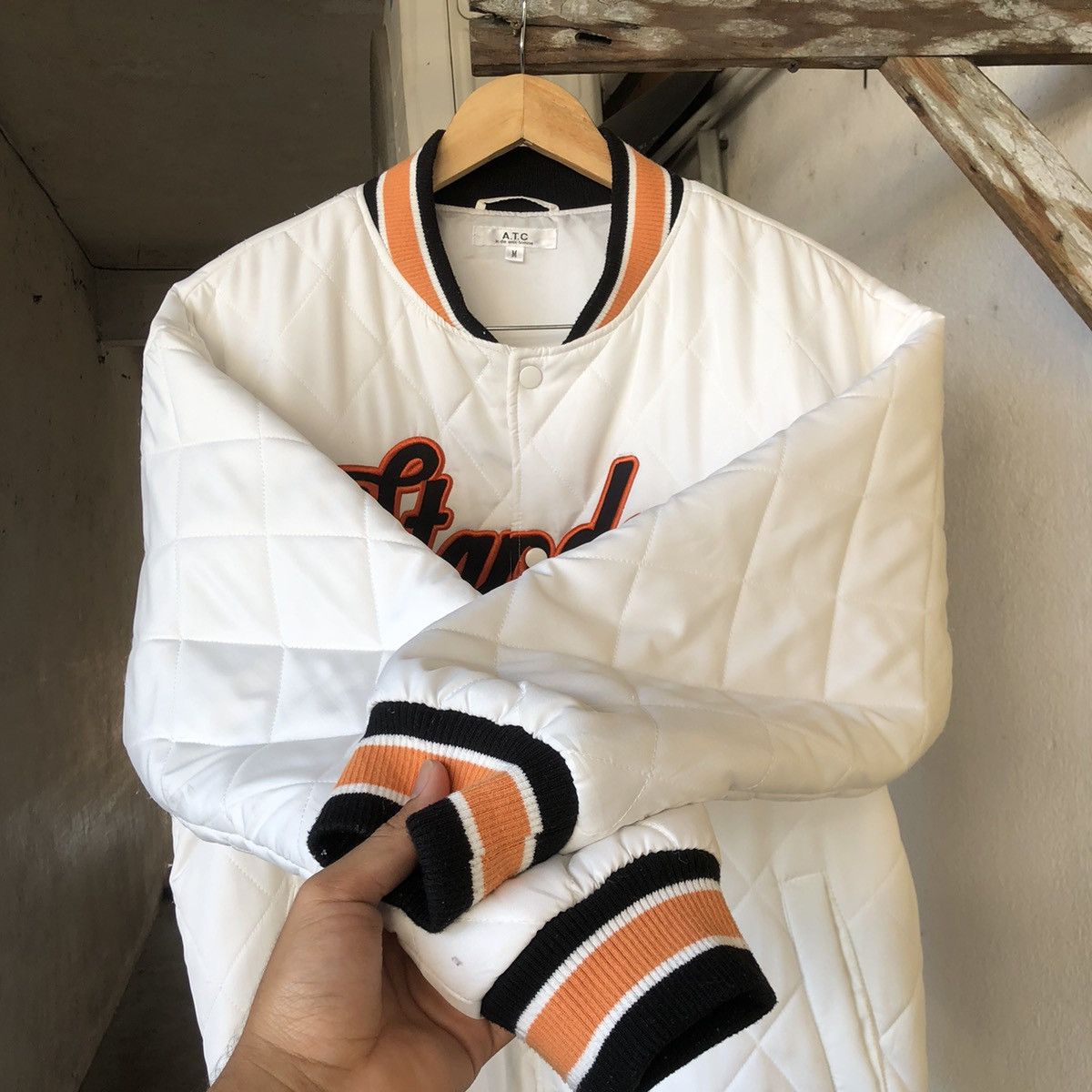 In The Attic Rare🔥 In The Attic "Standard" Logo Quilt Varsity Jacket Size US M / EU 48-50 / 2 - 9 Thumbnail