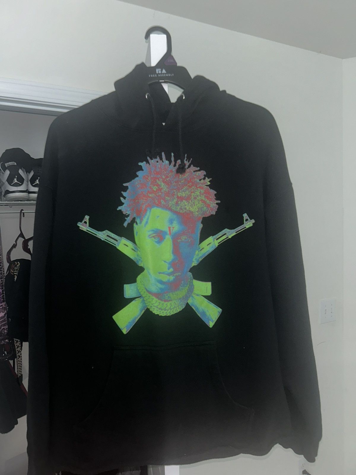 NBA Youngboy x VLONE SticksパーカーL NEW VLONE x YoungBoy NBA Sticks White Hoodie Sweatshirt Sz XL NEW