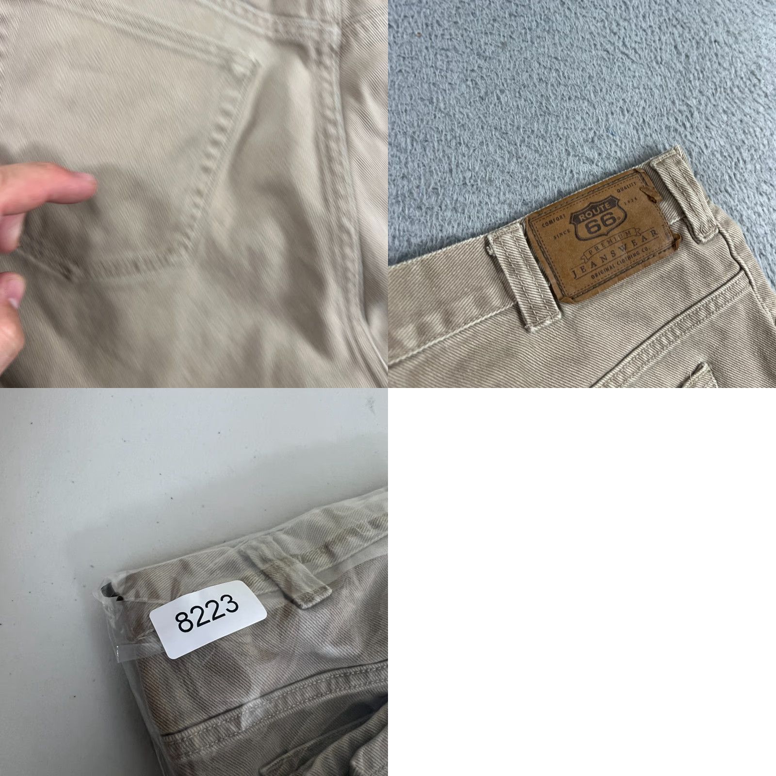 Route 66 VINTAGE Route 66 Bermuda Shorts Mens Relaxed Fit Denim Khaki 32" Waist Beige Cotton Pockets 1990s-2000s Size US 34 / EU 50 - 8 Thumbnail