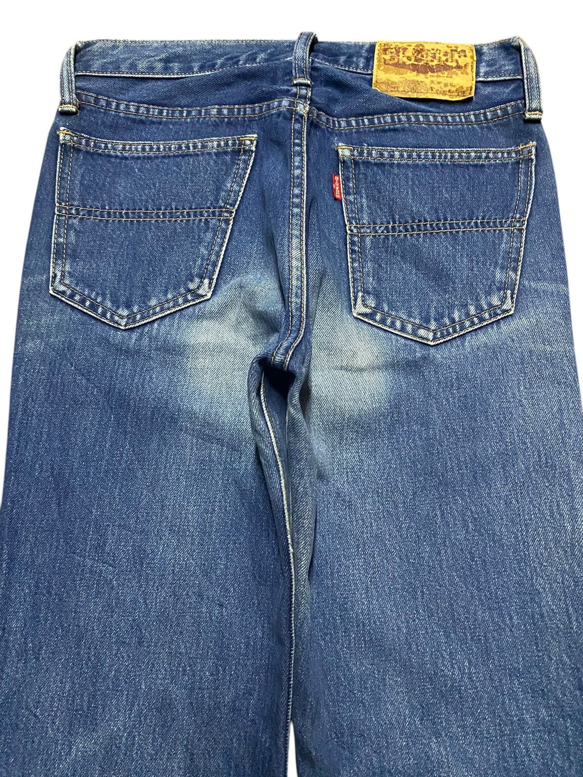 Big John Vintage Big John Blue Wash Distressed Flare Jeans Size US 27 - 4 Thumbnail
