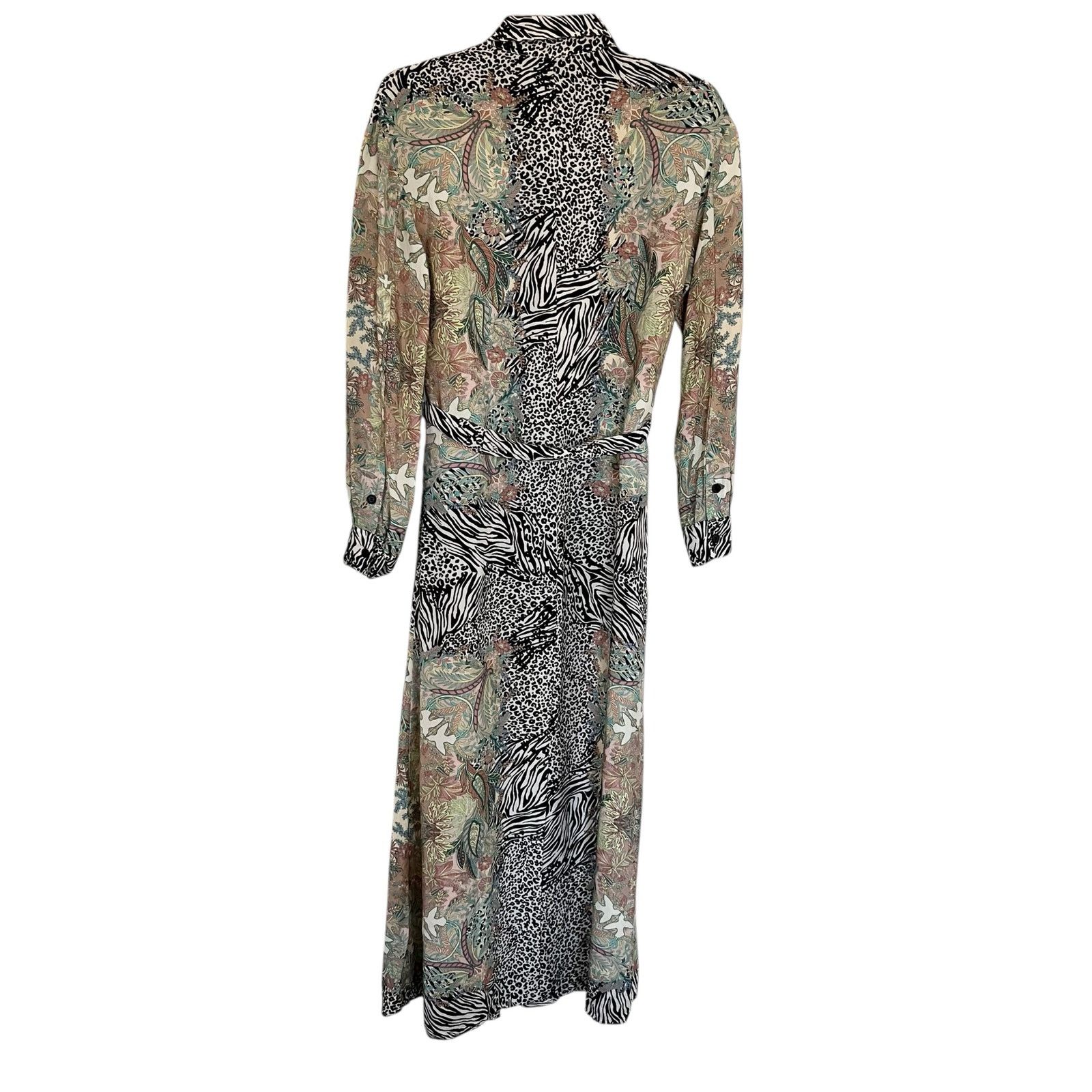 Pinko Pinko Chemisier Rosalina Floral Animal Shirt Maxi Dress Size S / US 4 / IT 40 - 6 Thumbnail