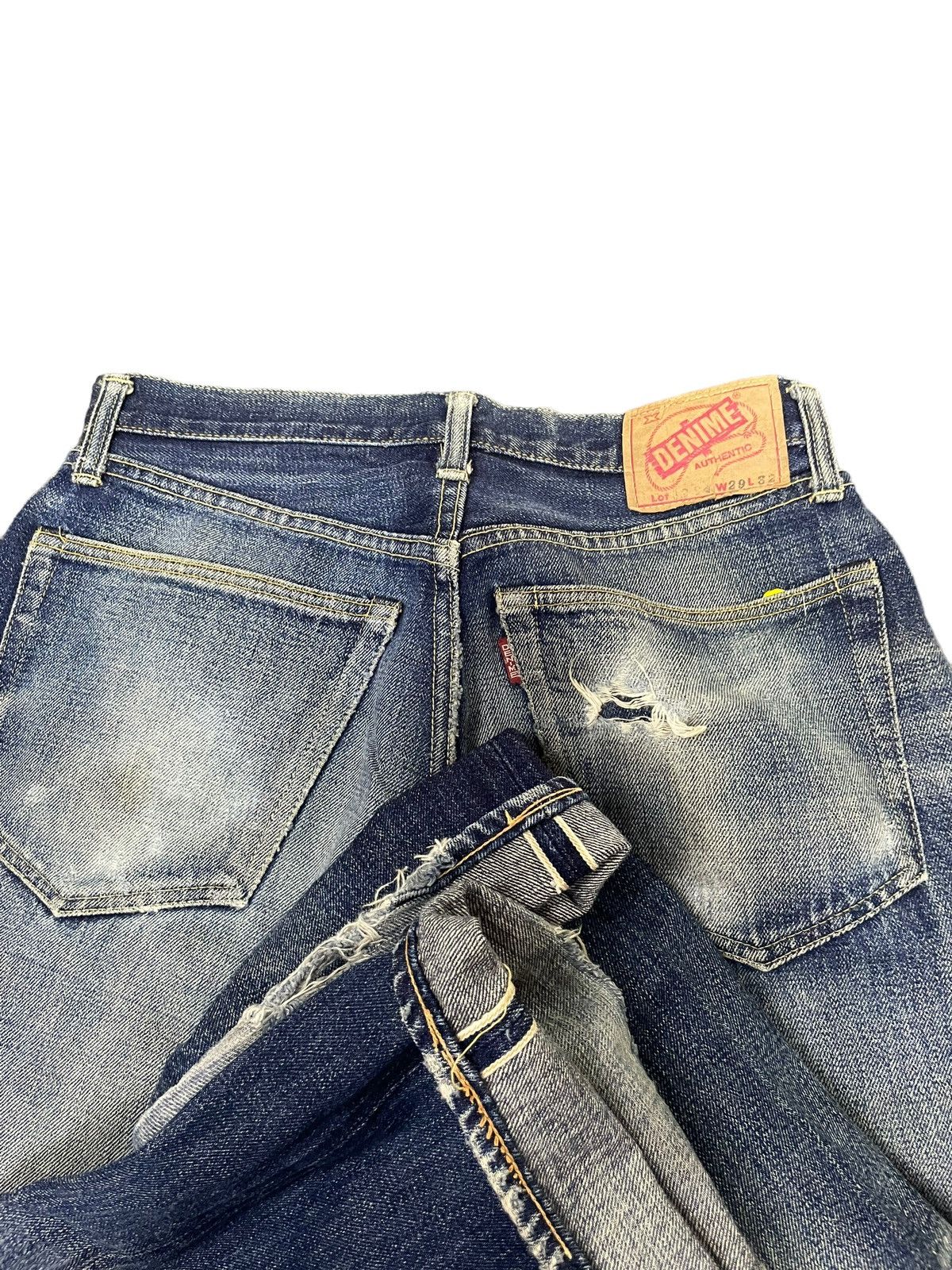 Denime Vintage Denime Orizzonti Selvedge Faded Distresed Denim Size US 30 / EU 46 - 13 Thumbnail