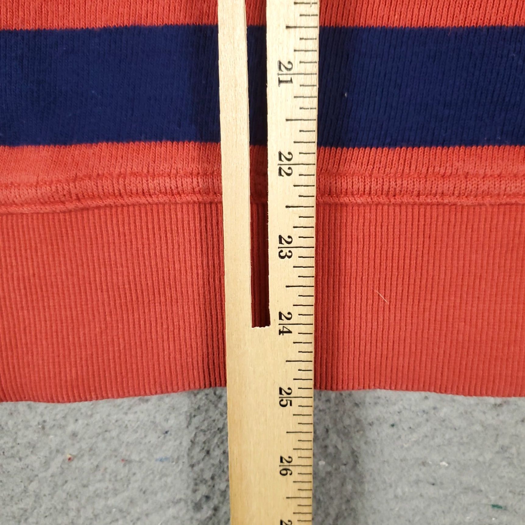 Tommy Hilfiger VINTAGE Tommy Hilfiger Women's Sweater XS Blue Striped Pullover Knit Long Sleeve Mock Neck Casual Fashion Size XS / US 0-2 / IT 36-38 - 7 Thumbnail