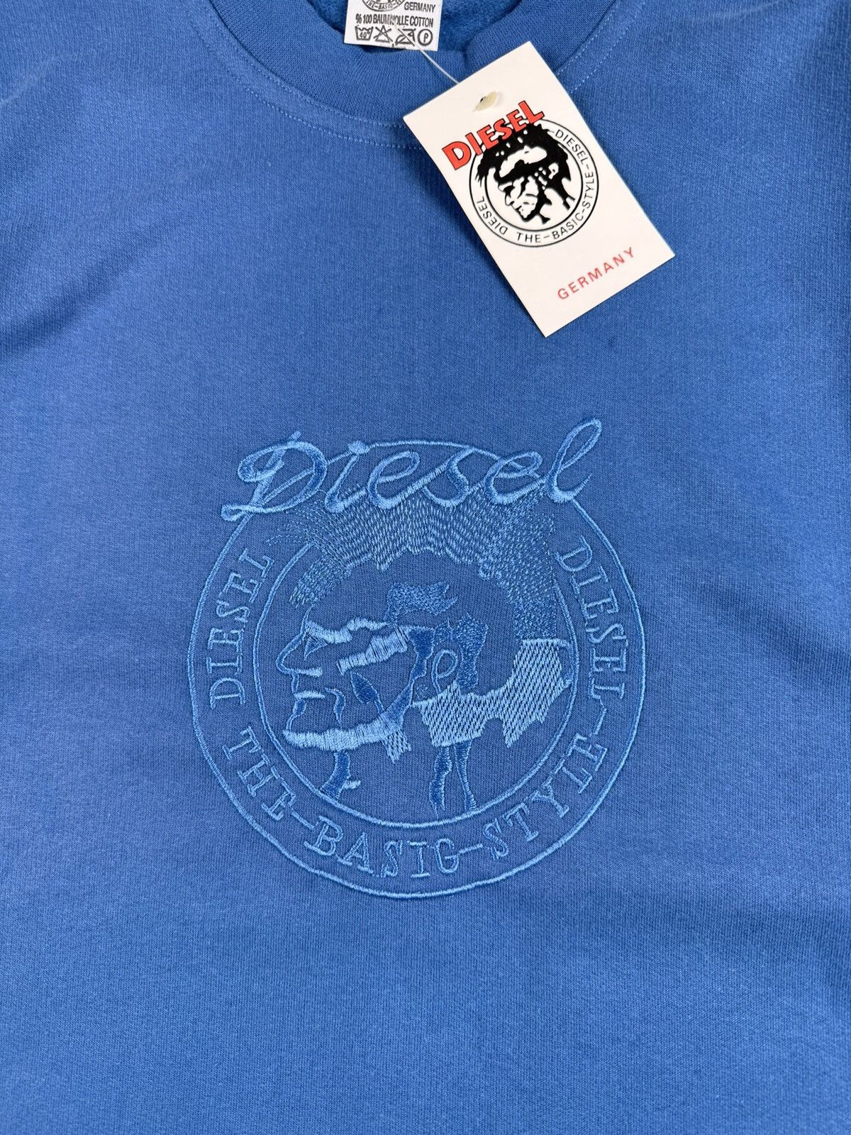 Diesel NEW 70S / 80S Diesel Big Logo Sweatshirt Hoodie Pullover Y2K Size US XL / EU 56 / 4 - 7 Thumbnail