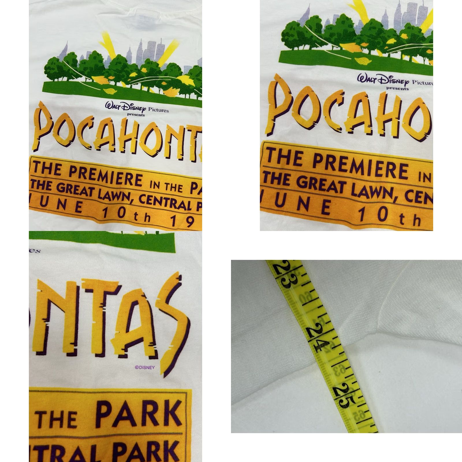Disney VINTAGE Disney Pocahontas Movie Tee The Premiere In The Park Central Park 90s XL Size US XL / EU 56 / 4 - 9 Thumbnail