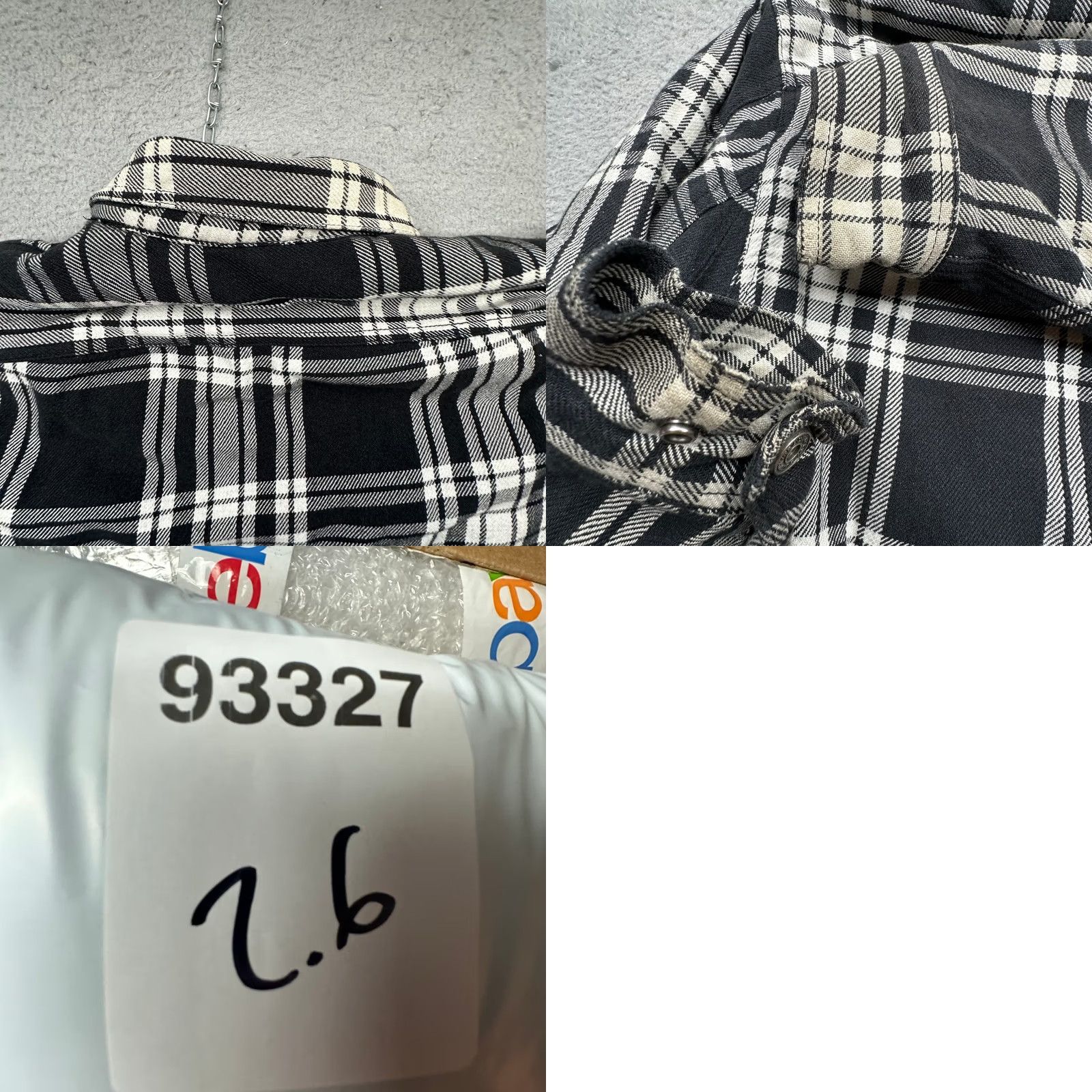 Duluth Trading Company Duluth Trading Co Button-Up Shirt Mens Large Long Sleeve Plaid Black White Pockets Lined Flannel Fleece Size US L / EU 52-54 / 3 - 9 Thumbnail