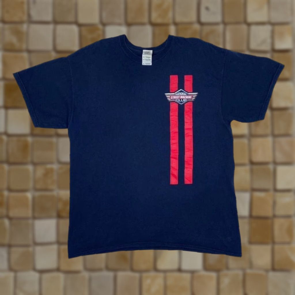 Gildan National Street Machine Club Motorsports Racing Graphic T-Shirt XL Men Navy Blue 혈 Size US XL / EU 56 / 4 - 1 Thumbnail