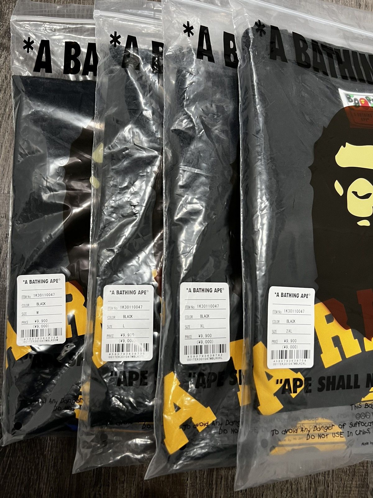 Bape Bape A Rising Bape Black Tee Sz M NEW Size US M / EU 48-50 / 2 - 7 Thumbnail