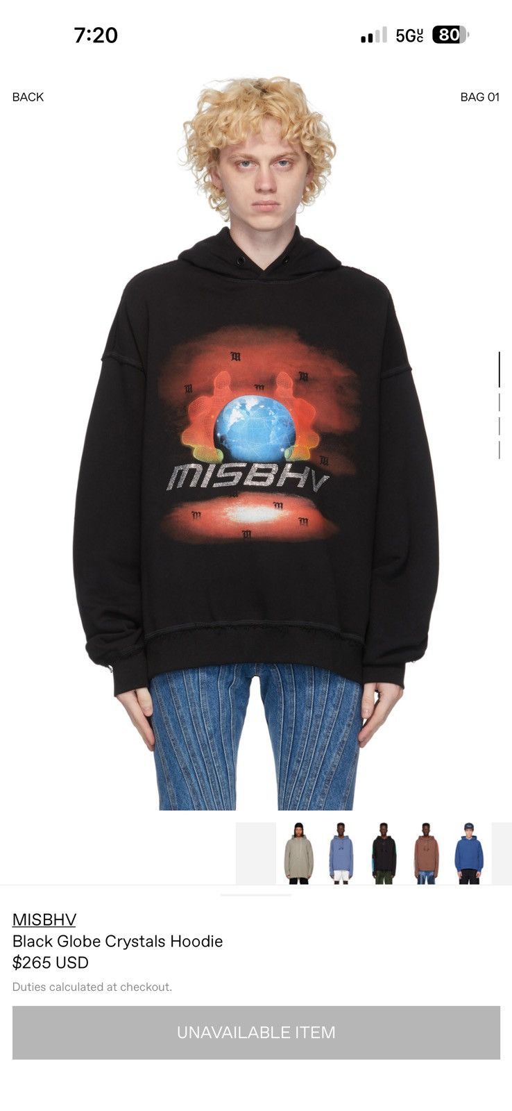 Misbhv Misbhv globe crystal hoodie Size US M / EU 48-50 / 2 - 1 Thumbnail
