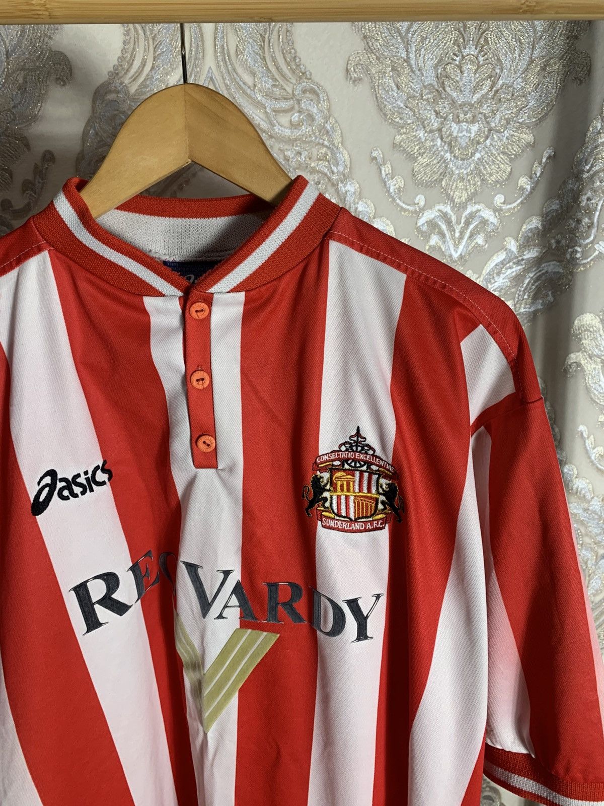 Asics VINTAGE ASICS FC SUNDERLAND ENGLAND SOCCER JERSEY Y2K 90s Size US XXL / EU 58 / 5 - 2 Thumbnail