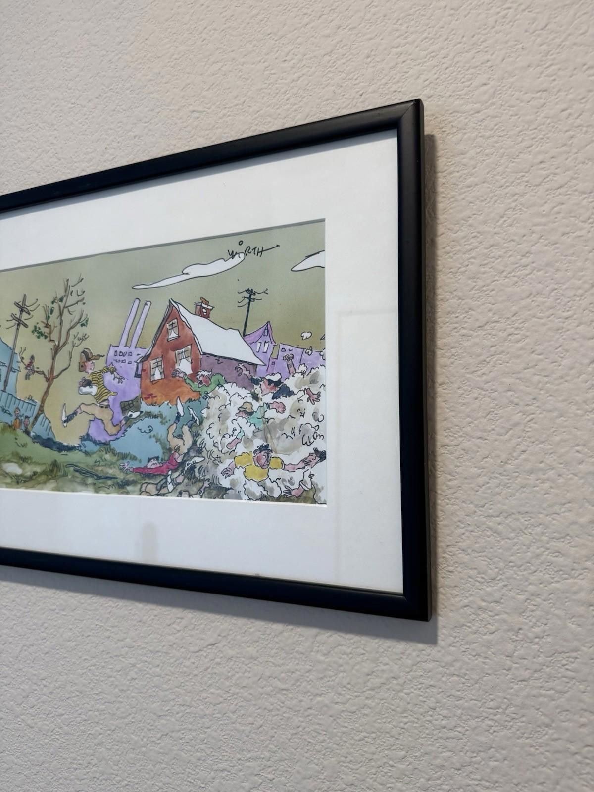 The Unbranded Brand Cliff Wirth Signed Original Cartoon Art Framed One of One Size ONE SIZE - 9 Thumbnail