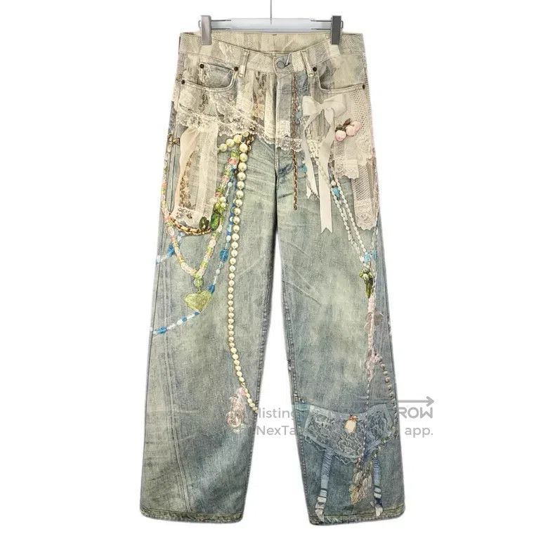 Acne Studios Acne Studios size M Light Blue Gradient 1981 Lace Pearl Cha Size US 27 - 1 Thumbnail