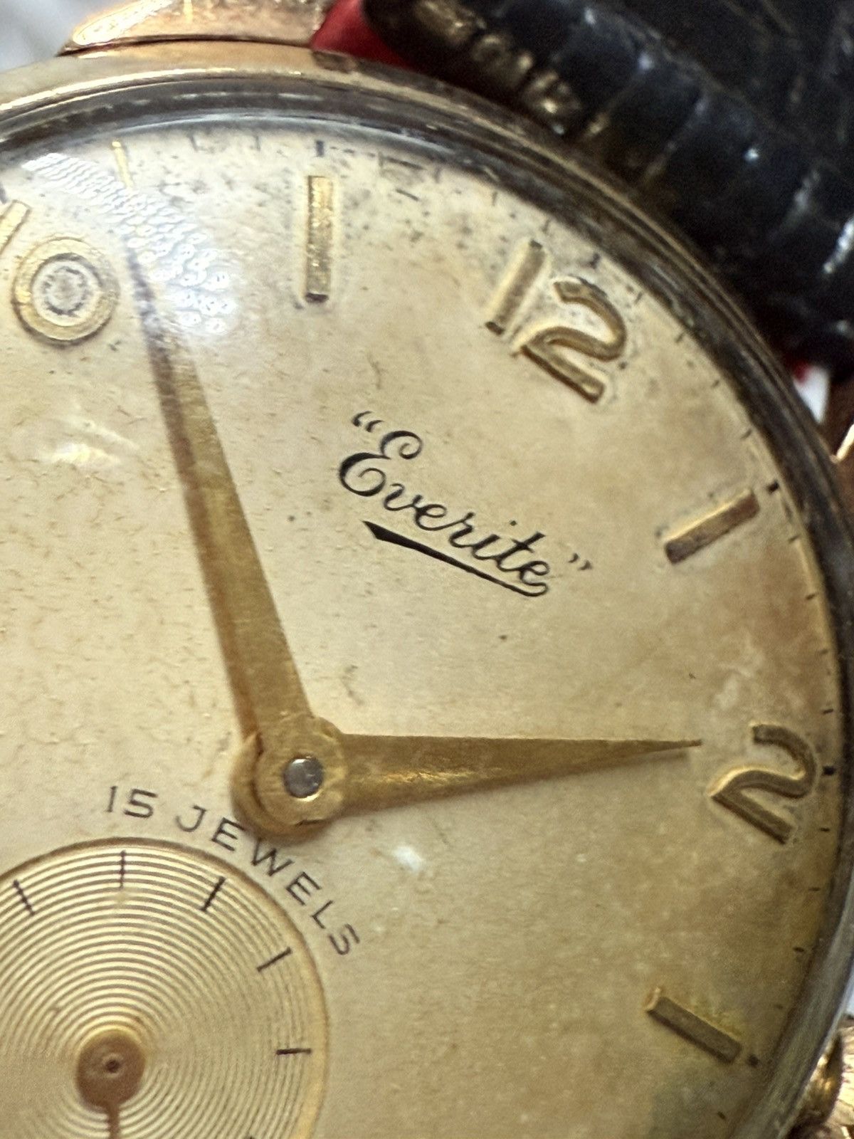 Vintage Vintage 1970’s EVERITE 15 jewels Manual Watch 9CT. Gold Size ONE SIZE - 7 Thumbnail