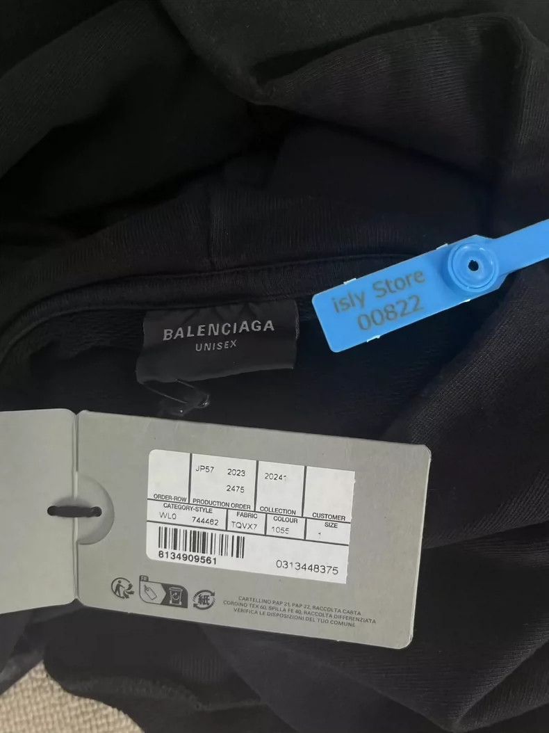 Balenciaga Balenciaga Solid hooded pleated long-sleeve sweatshirt Size US S / EU 44-46 / 1 - 5 Thumbnail