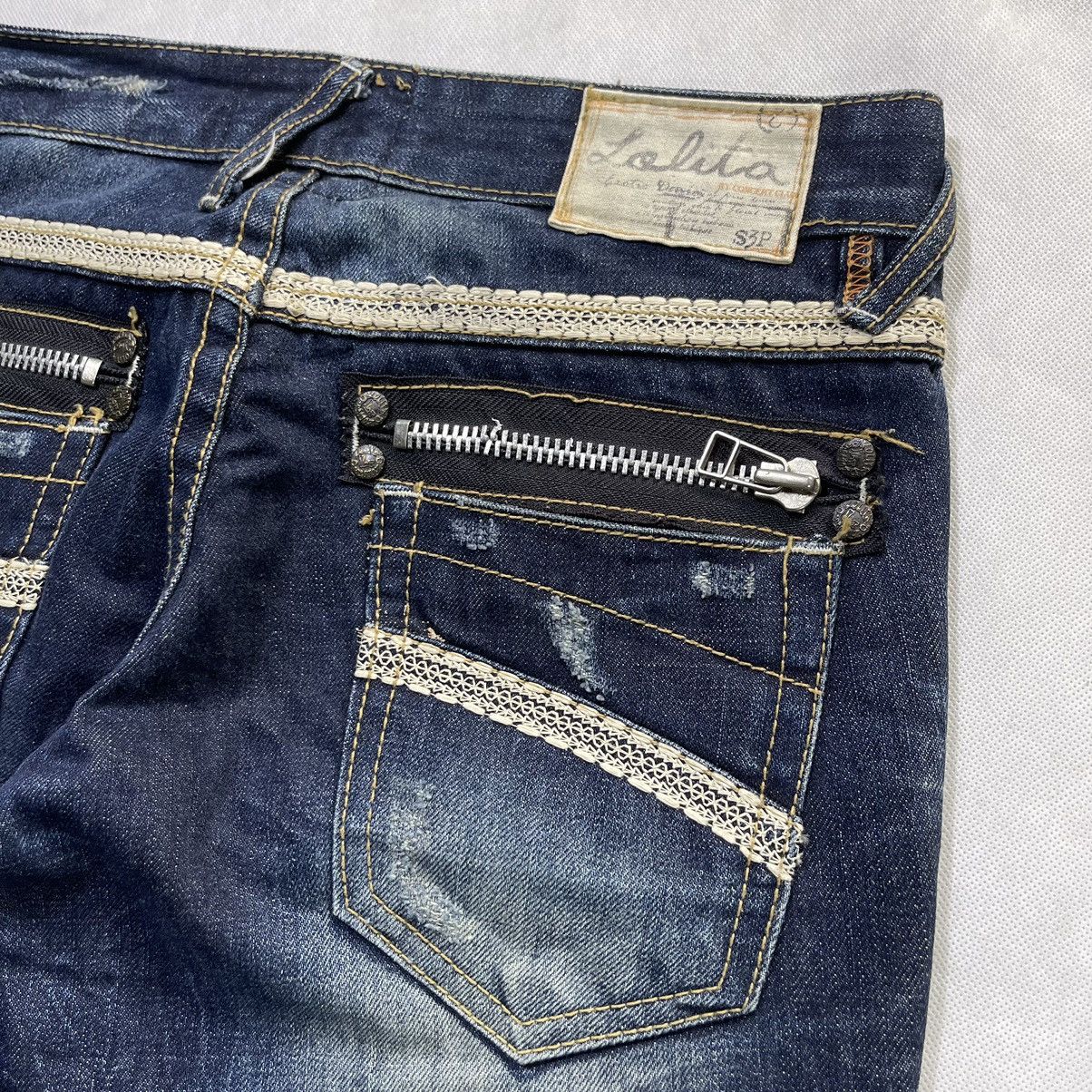 20471120 × If Six Was Nine × Japanese Brand Lolita Yoshitomo Nara Claw Mark Flare Denim Pant Size 32" / US 10 / IT 46 - 7 Thumbnail