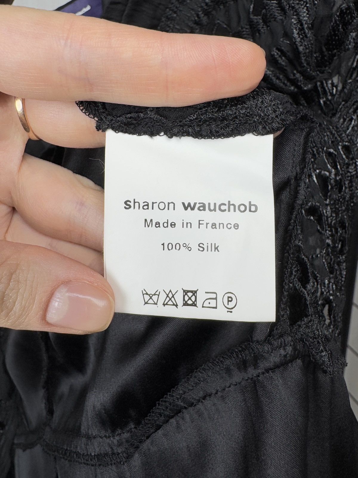 Other Sharon Wauchob 2000s Women’s Black Lace Silk tying up blouse Size M / US 6-8 / IT 42-44 - 9 Thumbnail