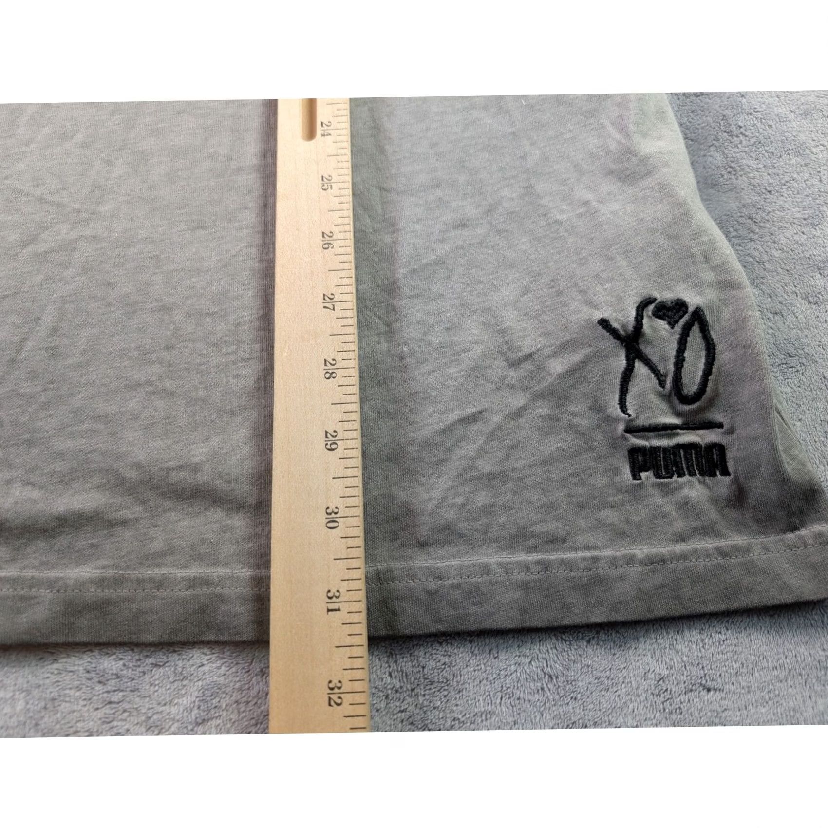 Puma PUMA x XO The Weeknd T-Shirt XL Mens Gray Crew Neck Short Sleeve Graphic Print Embroidered Logo Limited Edition 2010-2019 Washed Top Size US XL / EU 56 / 4 - 5 Thumbnail