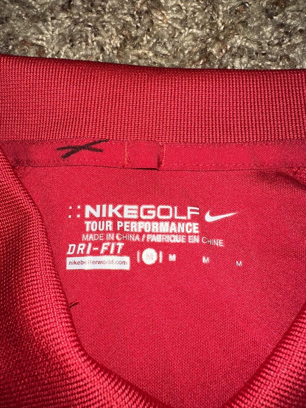 Nike Nike Men’s Golf Tour Performance Dri-Fit Short Sleeve Red Polo Shirt Size US M / EU 48-50 / 2 - 3 Thumbnail