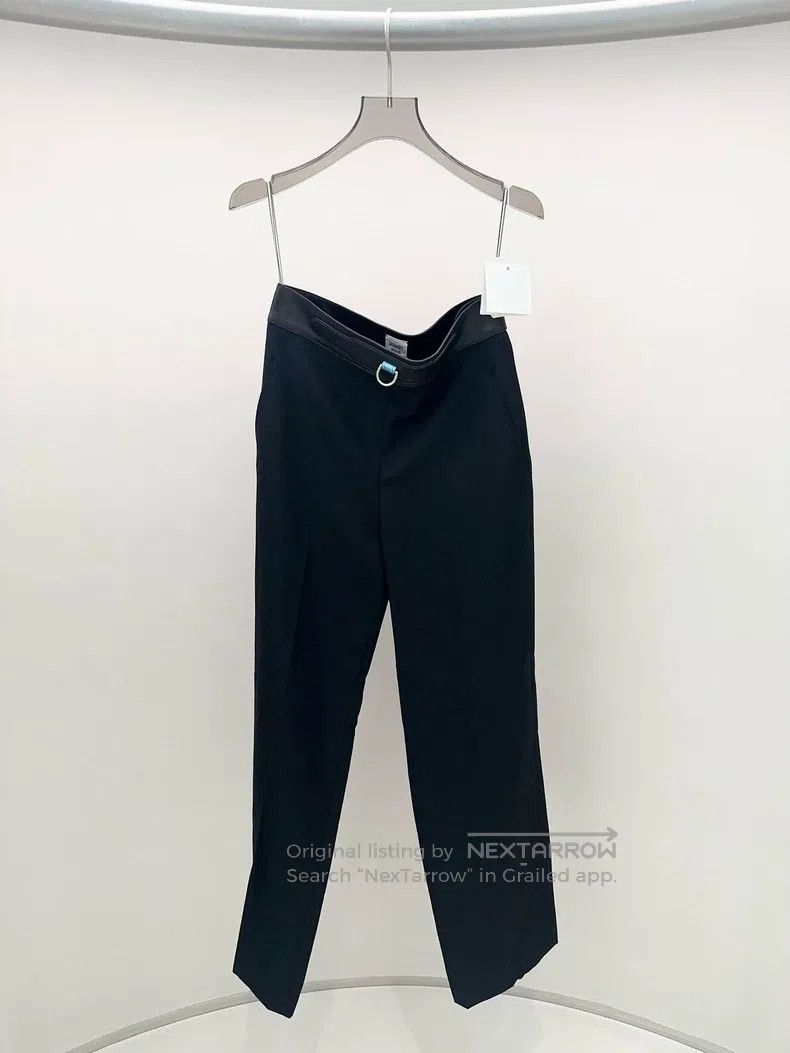 Hermes Hermes Black straight-leg pants Size 42" / US 20 - 1 Thumbnail