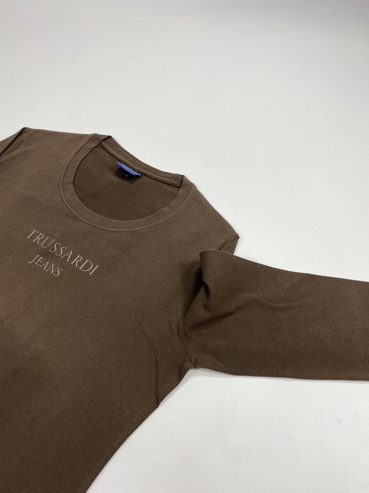 Trussardi 🔥LASTDROP🔥Vintage Bronze Rainbow Logo Rusted Brown Elastic Size XL / US 12-14 / IT 48-50 - 8 Thumbnail