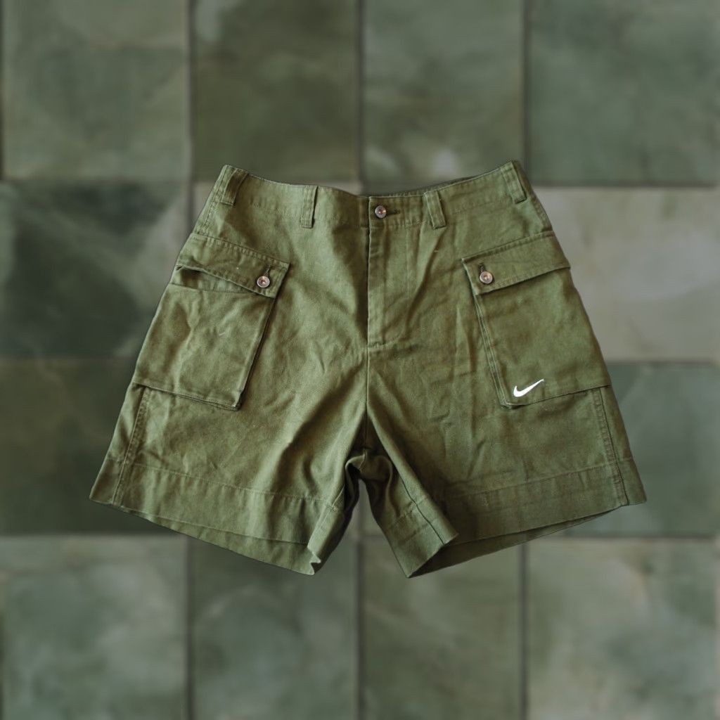 Nike NIKE LIFE WOVEN CARGO SHORTS ARMY GREEN COTTON MEN'S SIZE M 32 MEDIUM Cargo Shorts Mens Size US 31 - 1 Thumbnail
