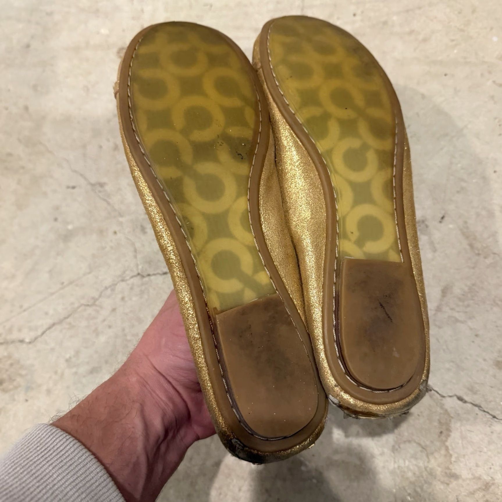 Coach Coach Flynn Gold Leather Loafers Size 8.5 B Women Flat Slip On Cushioned Leather Lining Buckle Gold Leather Lofters? Size US 9 / IT 39 - 4 Thumbnail