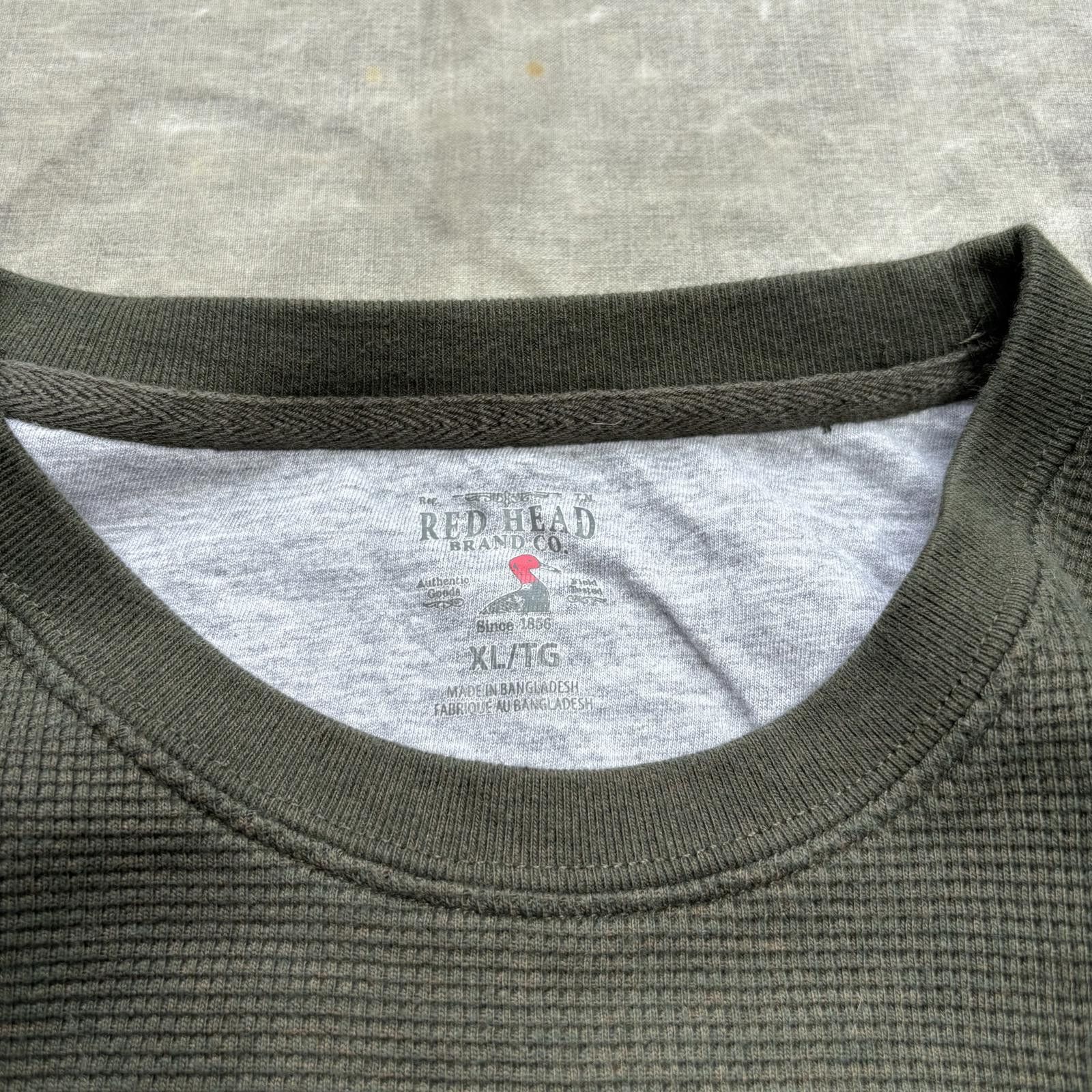 Vintage Vintage Y2K Moss Green Grunge Thermal Waffle Knit Shirt Size US XL / EU 56 / 4 - 2 Thumbnail