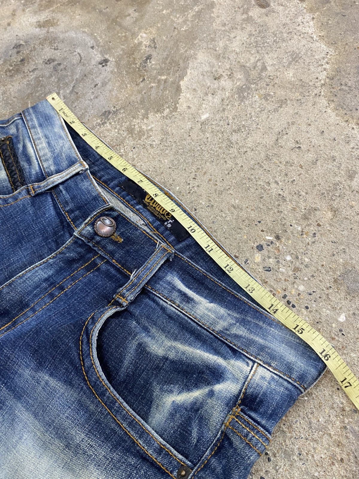 Japanese Brand Cloud72 side laced jeans wash Size US 32 / EU 48 - 21 Thumbnail