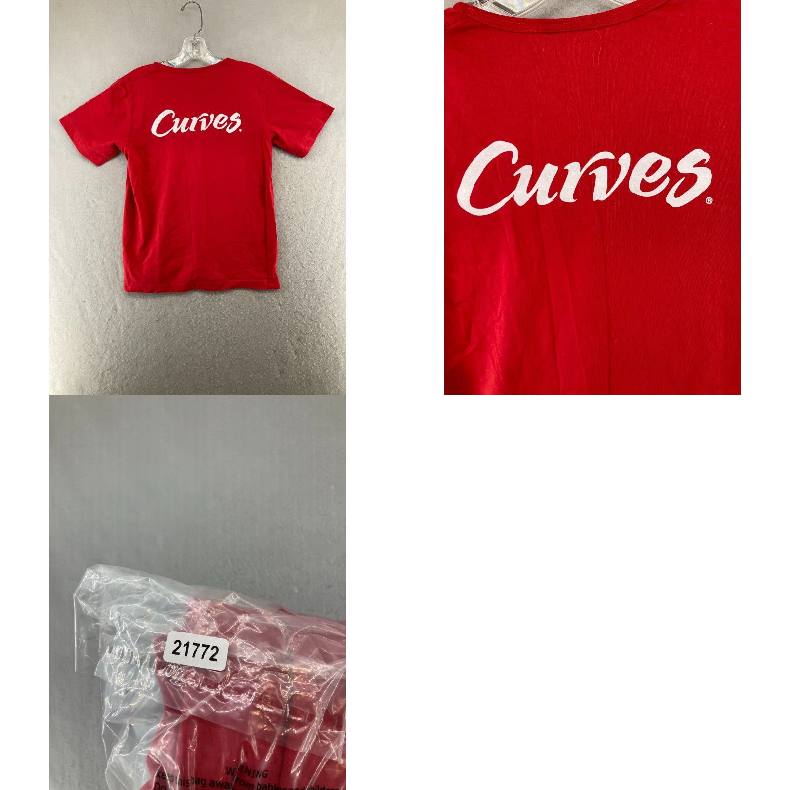 Vintage VINTAGE Curves T-Shirt Small Red Solid Workout Cap Sleeve Womens Size S / US 4 / IT 40 - 8 Thumbnail