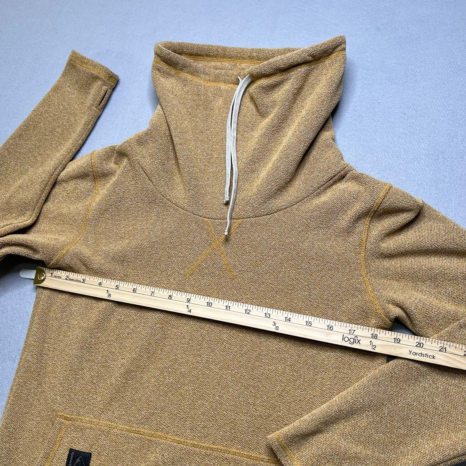 Vintage Deso Hoodie Womens Medium Mustard Cowl Neck Made in USA boho Size M / US 6-8 / IT 42-44 - 5 Thumbnail
