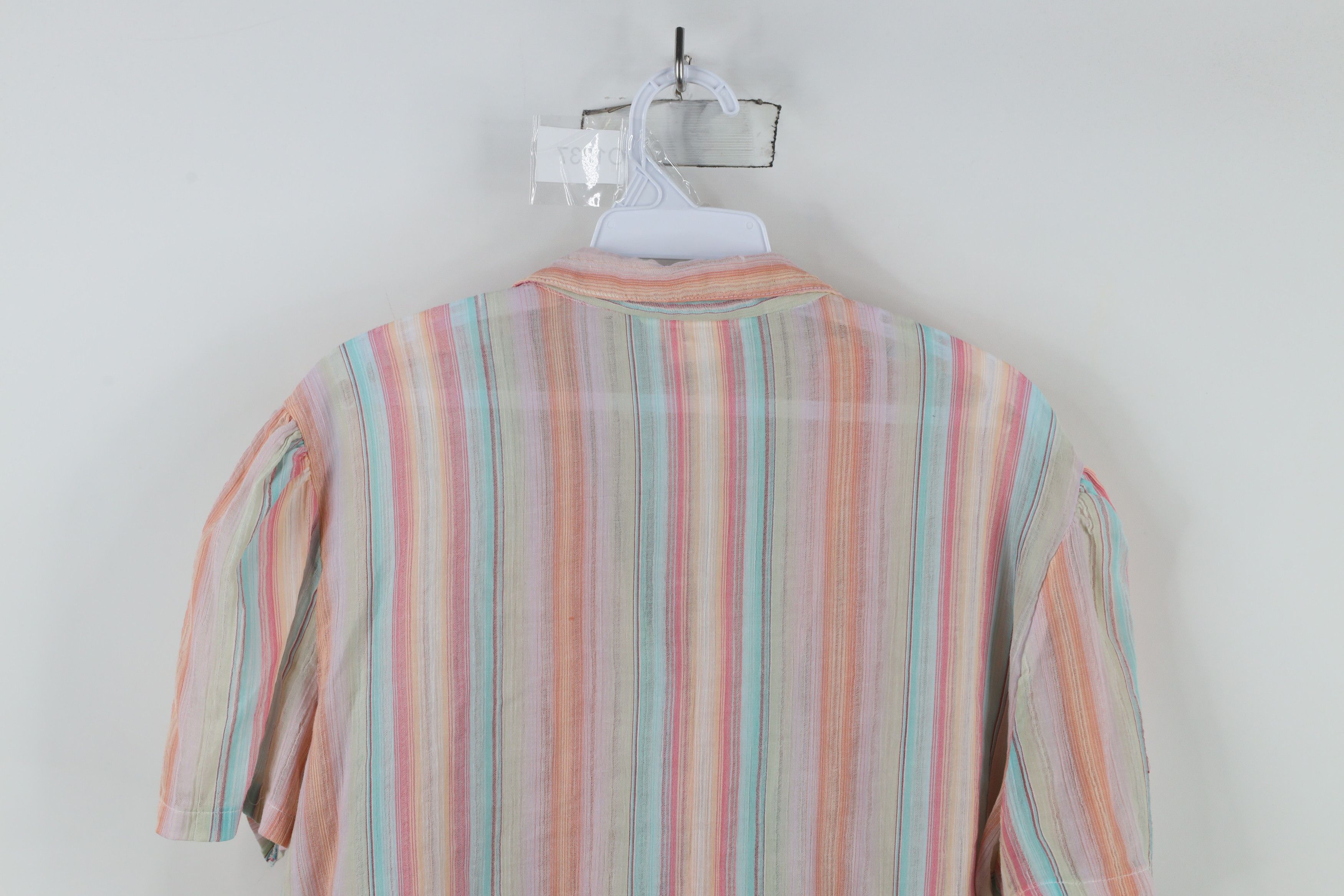 Vintage Vintage 70s Streetwear Pastel Striped Button Shirt USA Size XXL / US 16-18 / IT 52-54 - 11 Thumbnail