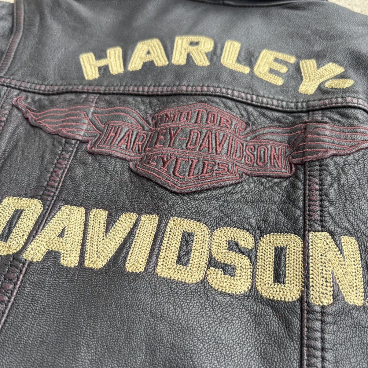 Harley Davidson Vintage Y2K Harley Davidson Leather Biker Jacket Size S / US 4 / IT 40 - 3 Thumbnail