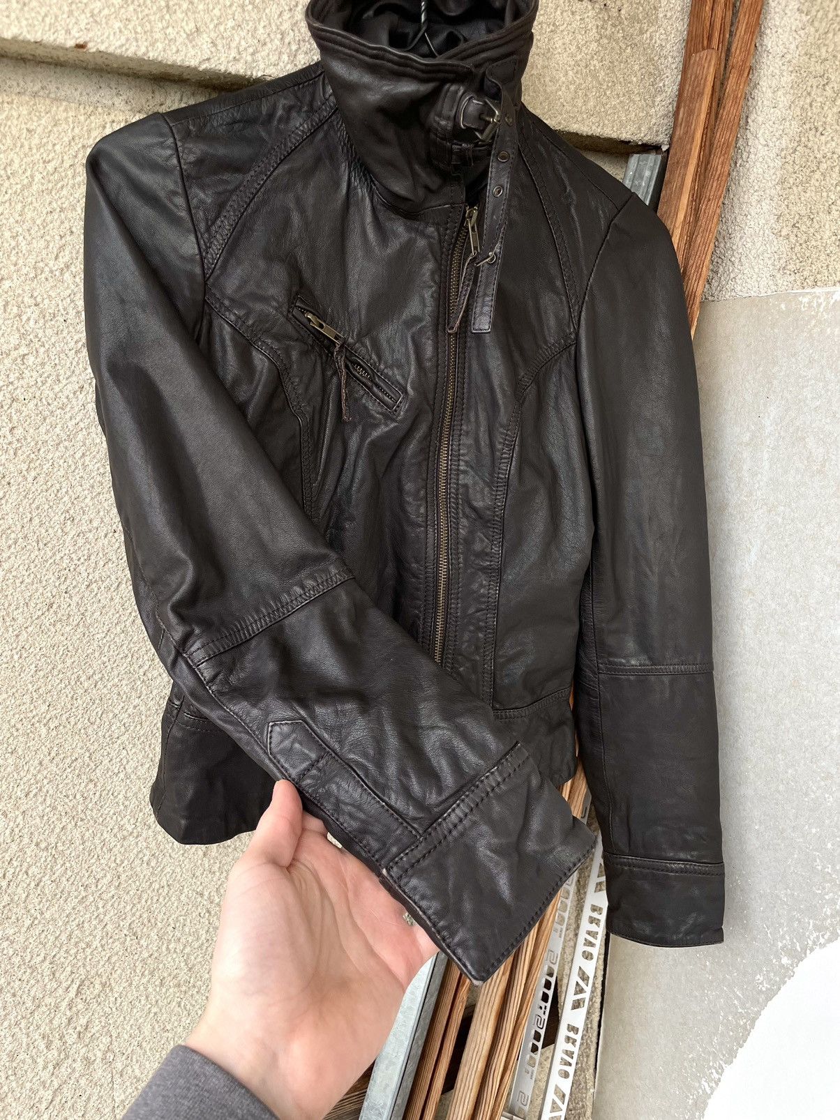 Allsaints Allsaints Belvedere Avant Garde Biker Leather Jacket US 2 Size XS / US 0-2 / IT 36-38 - 7 Thumbnail