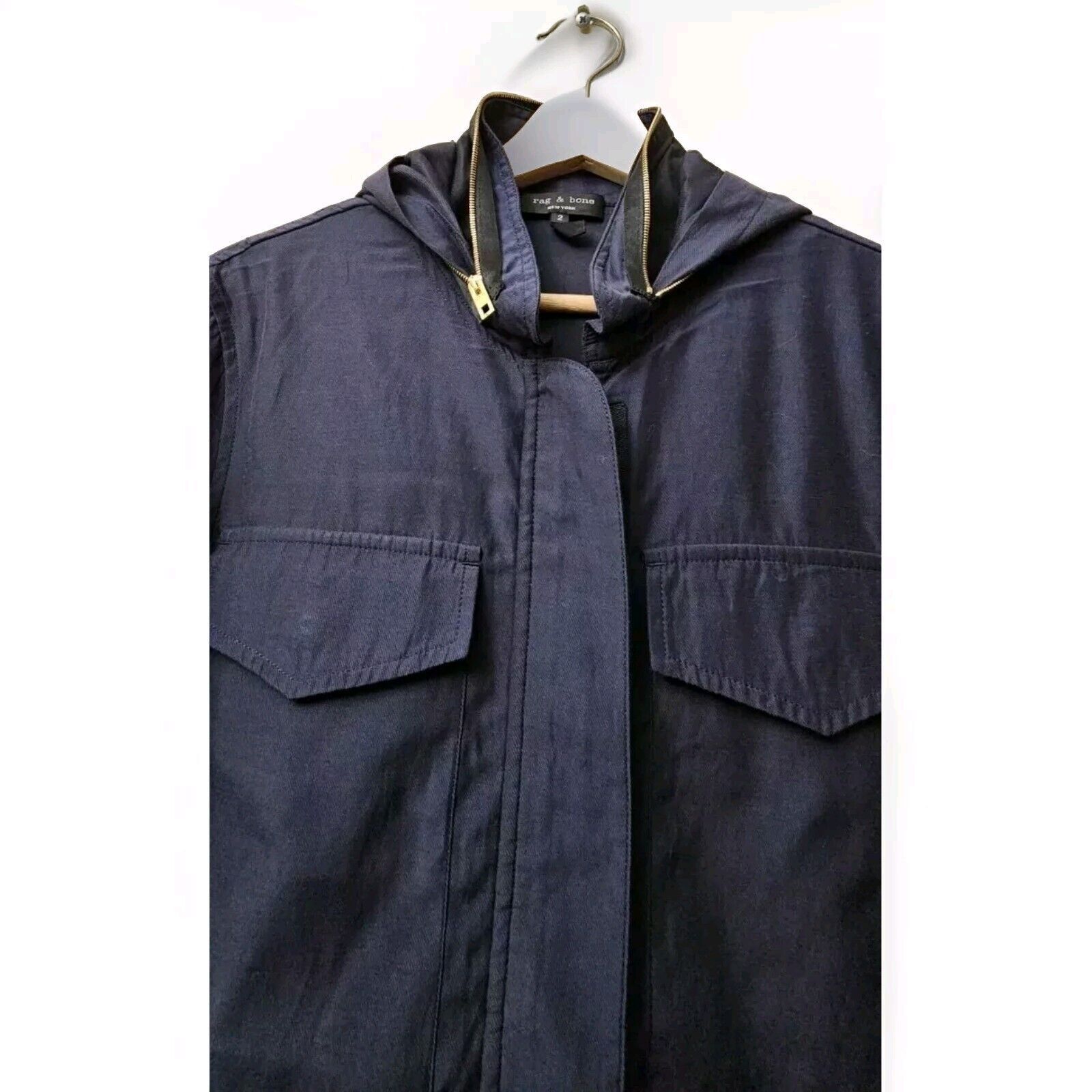 Rag & Bone Rag & Bone Indigo Claire Jumpsuit Zip Ankle Hidden Buttons 2 Size 27" / US 4 / IT 40 - 7 Thumbnail